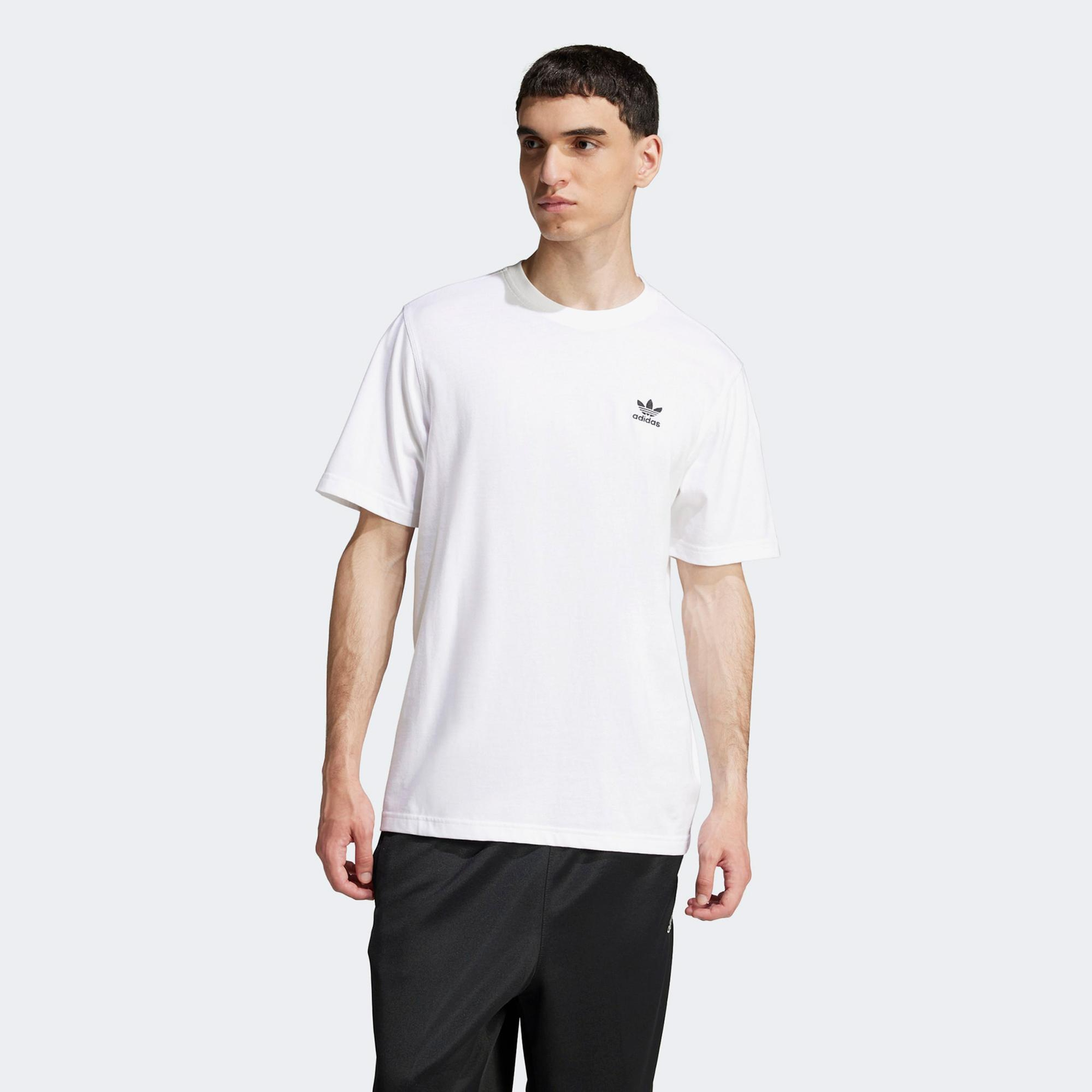 adidas Trefoil Essentials Erkek Beyaz T-Shirt