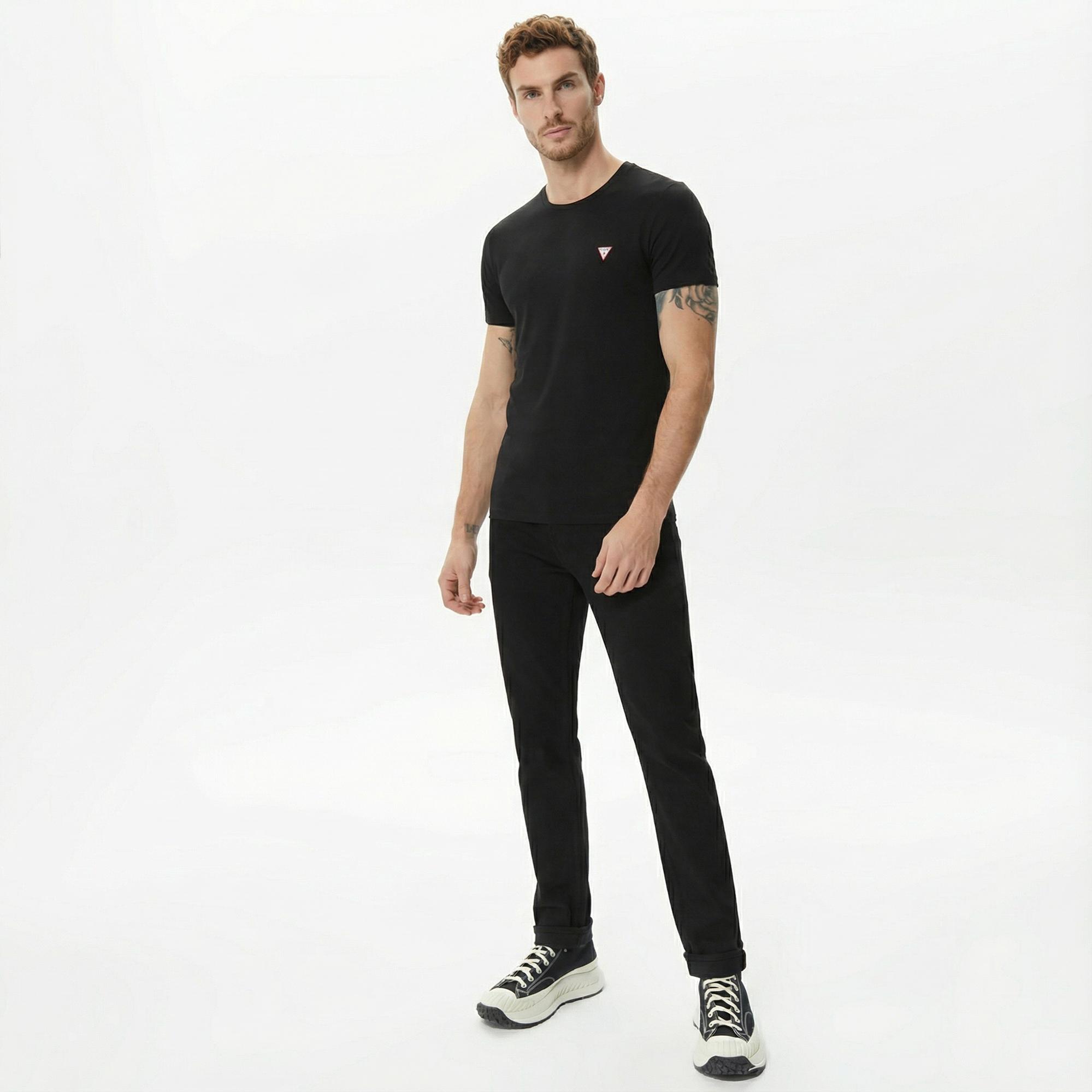 Guess Organic Stretch Jersey Erkek Siyah T-Shirt