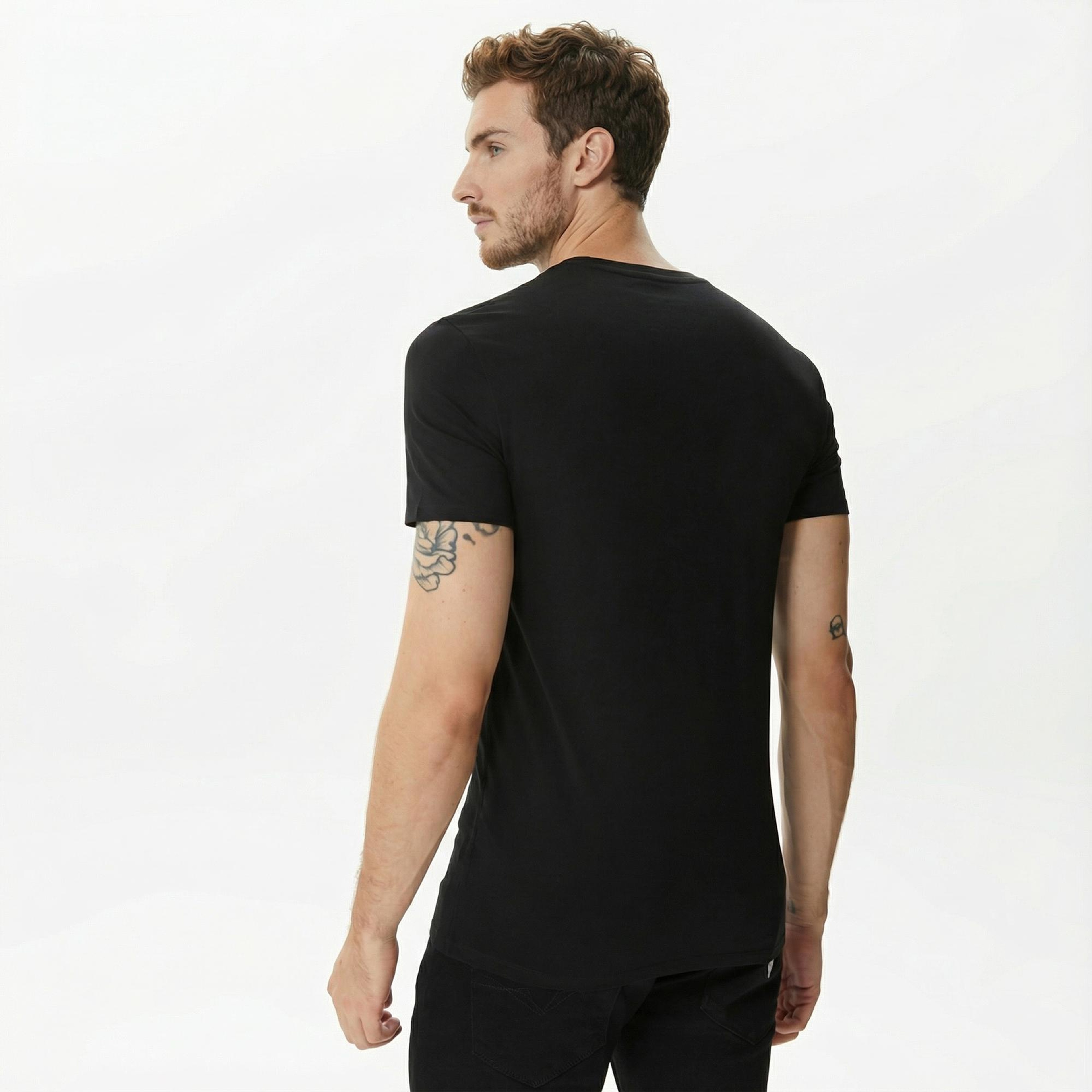 Guess Organic Stretch Jersey Erkek Siyah T-Shirt
