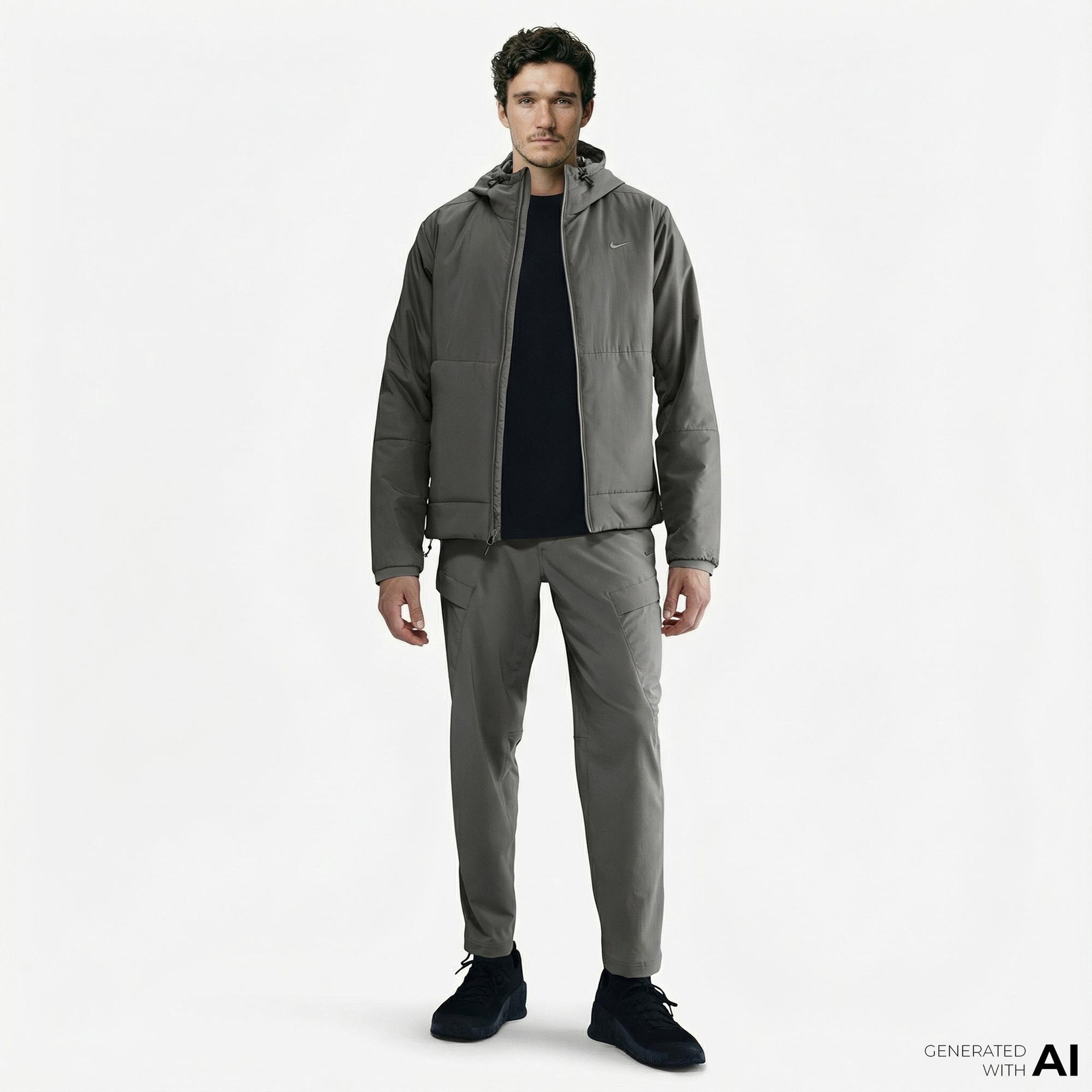 Nike Unlimited Therma-Fit Erkek Gri Mont