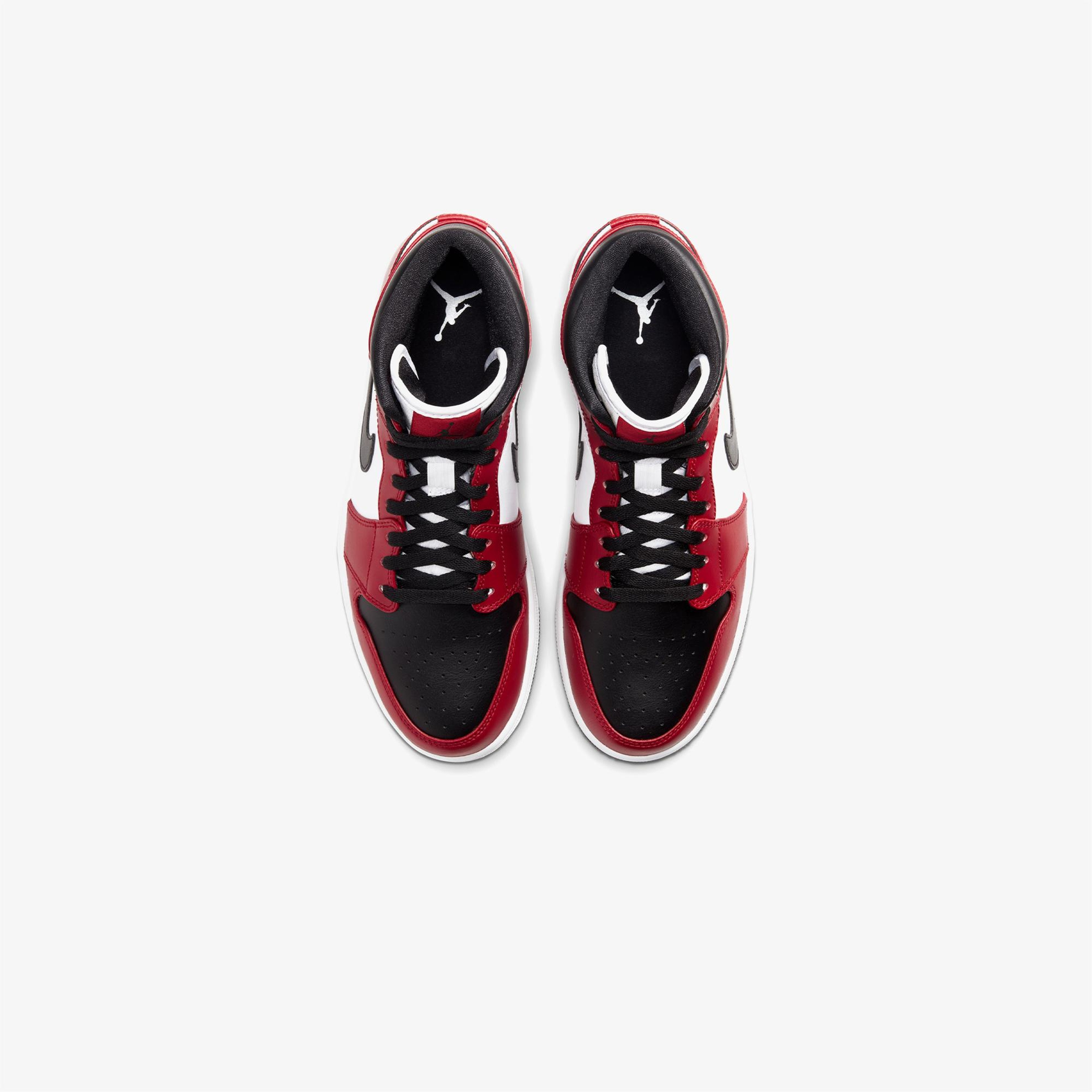 Jordan Air 1 Mid Erkek Kırmızı Spor Ayakkabı