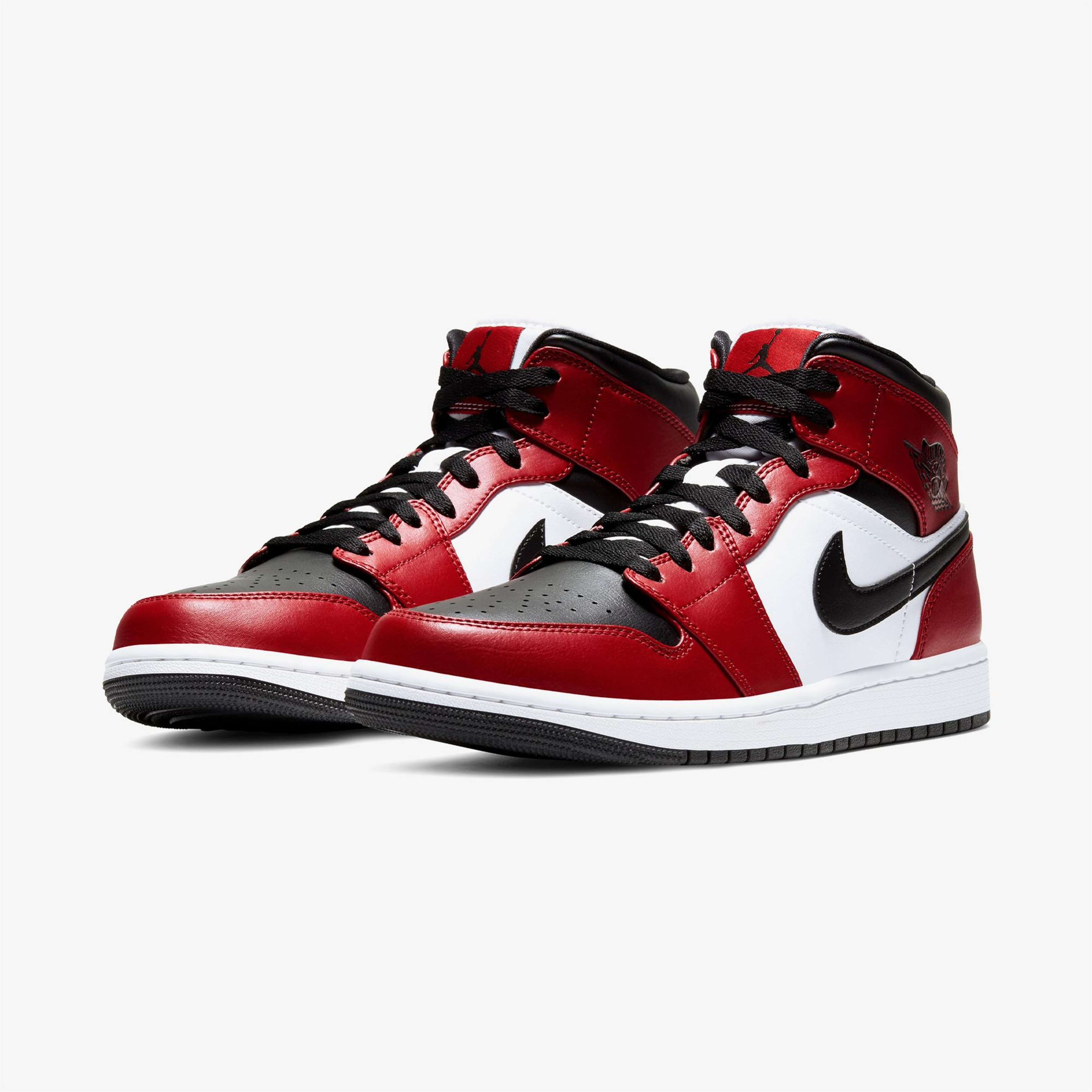 Jordan Air 1 Mid Erkek Kırmızı Spor Ayakkabı