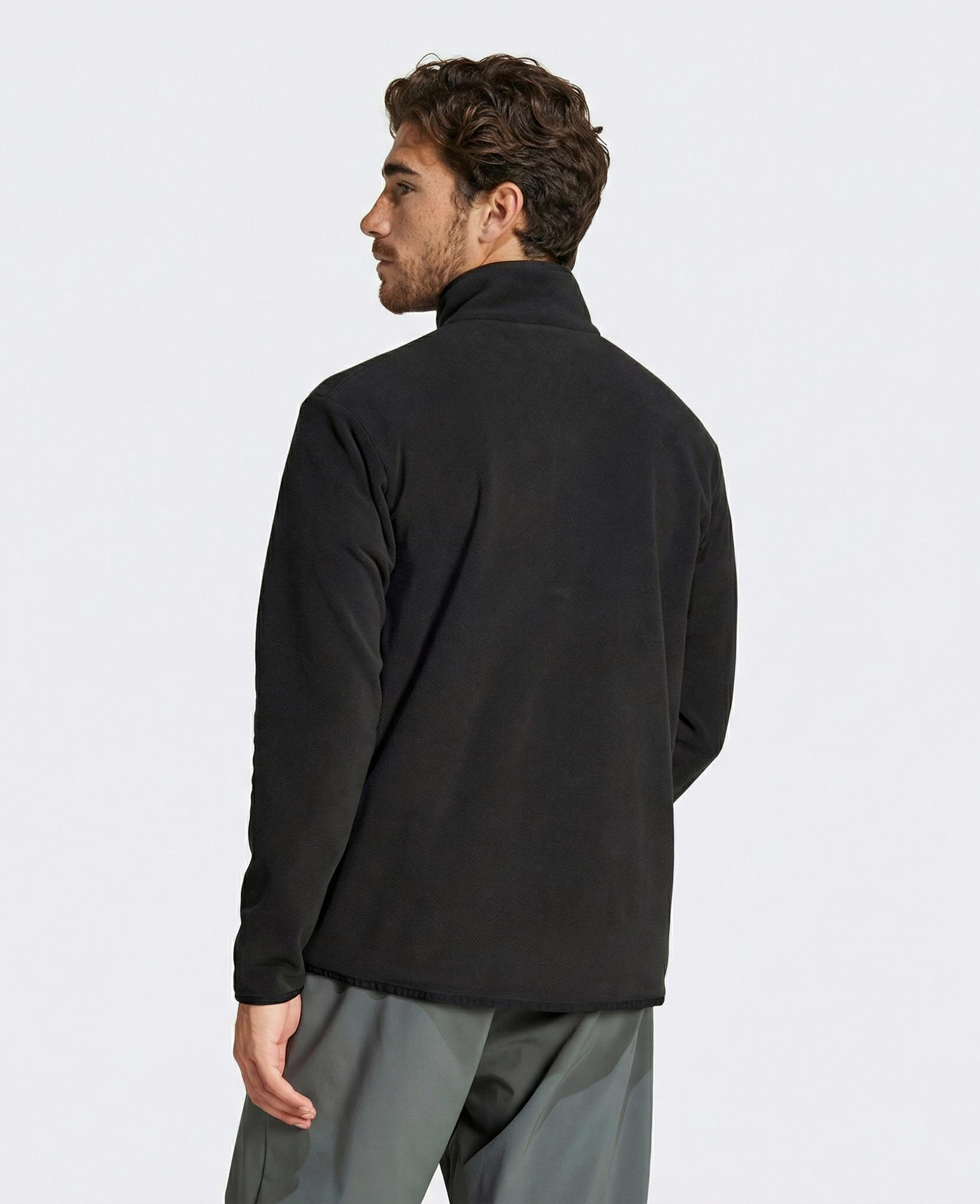 adidas Mountain Essentials Full-Zip Fleece Erkek Siyah Polar