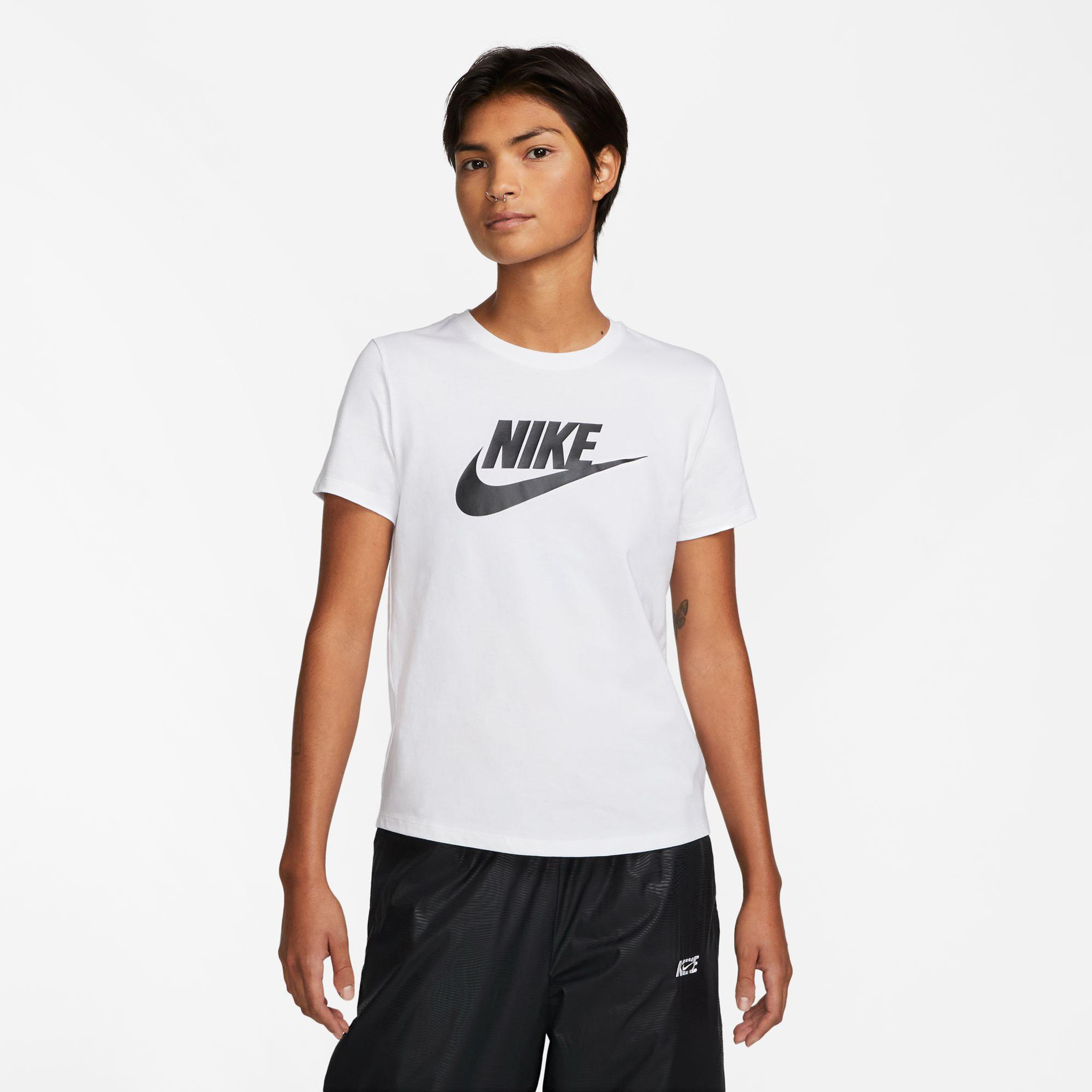 Nike Sportswear Essential Icon Futura Kadın Beyaz T-Shirt