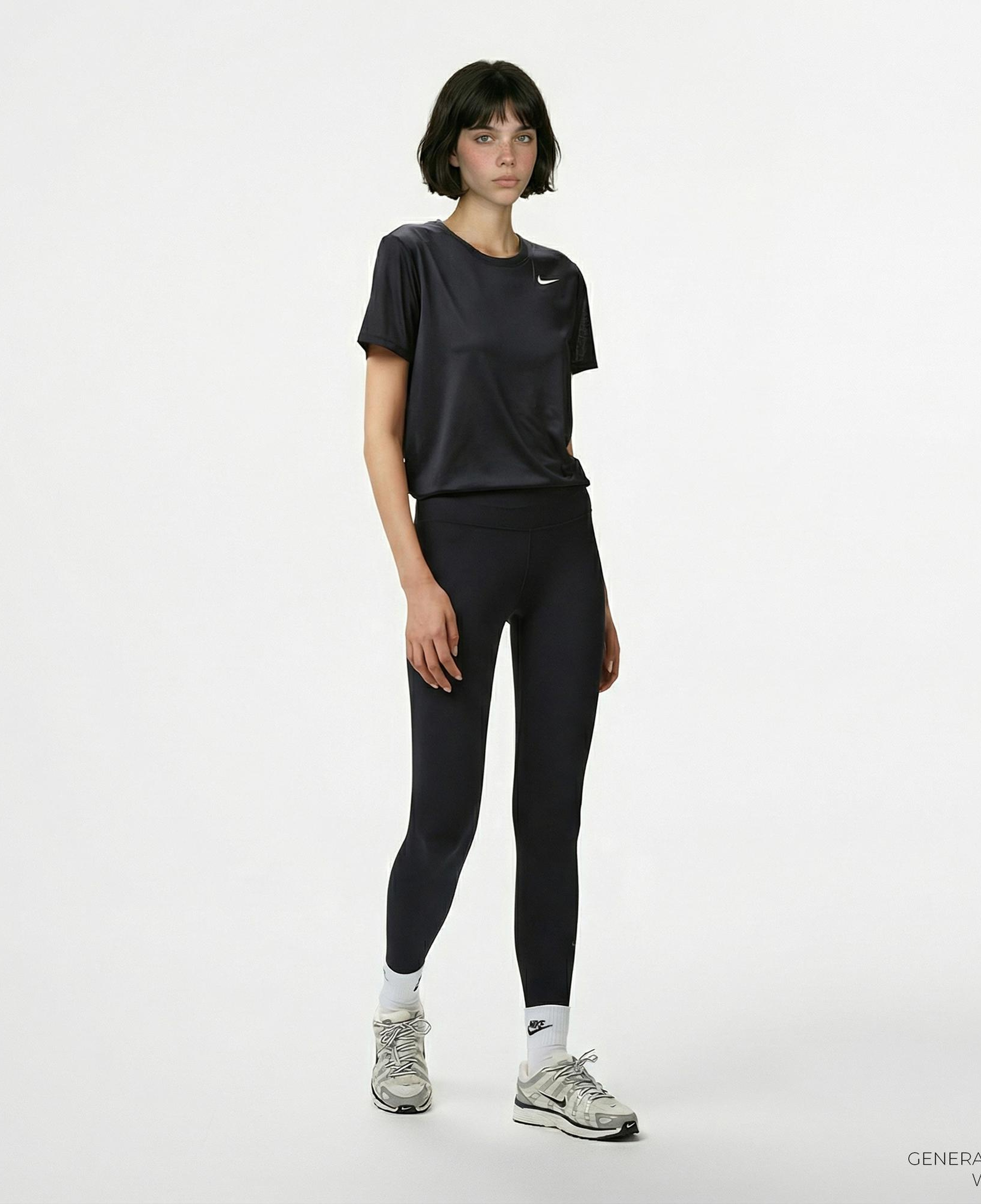 Nike Dri-Fit One High Rise 7/8 Kadın Siyah Tayt