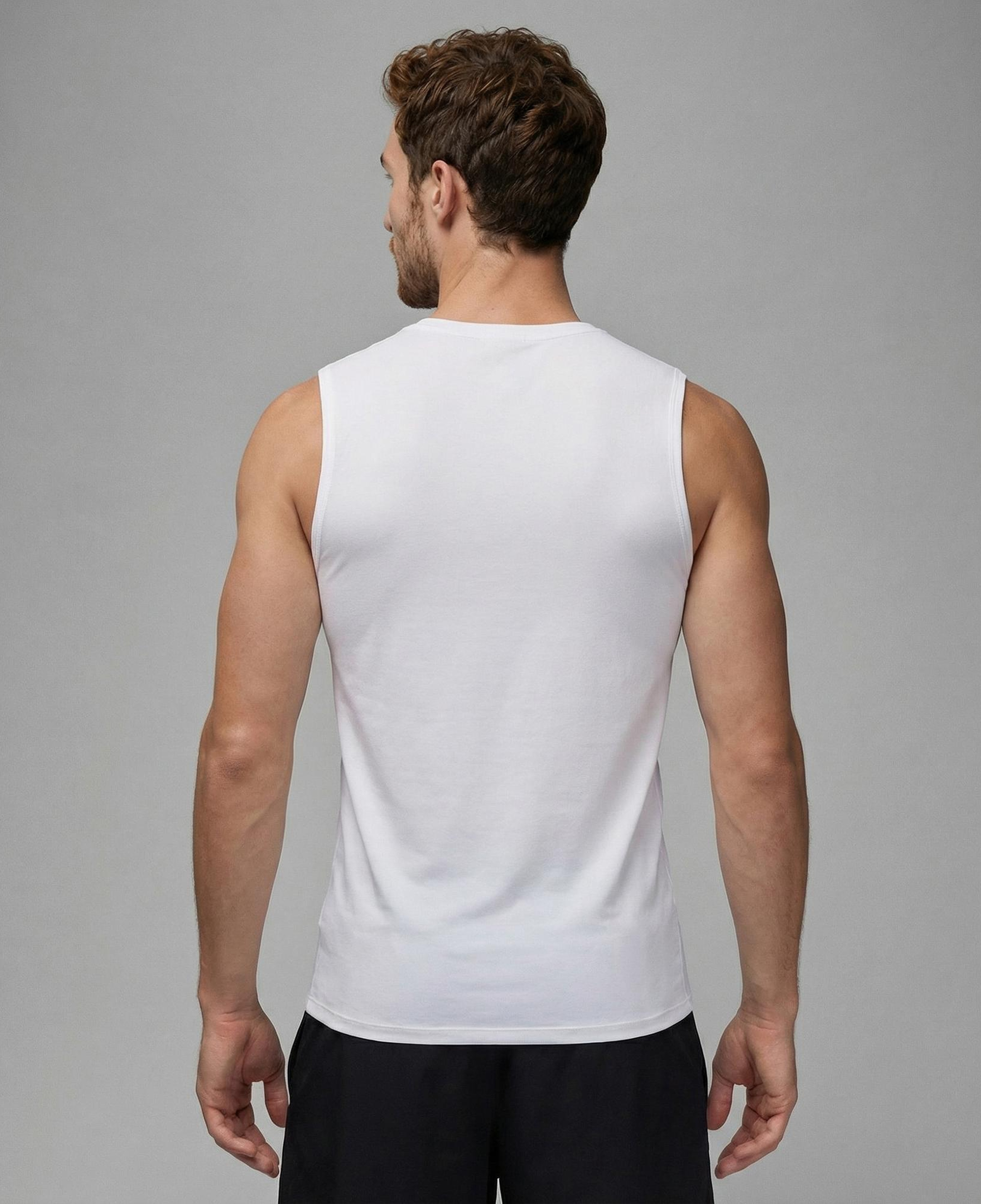 Jordan Dri-Fit Sport Erkek Beyaz Kolsuz T-Shirt