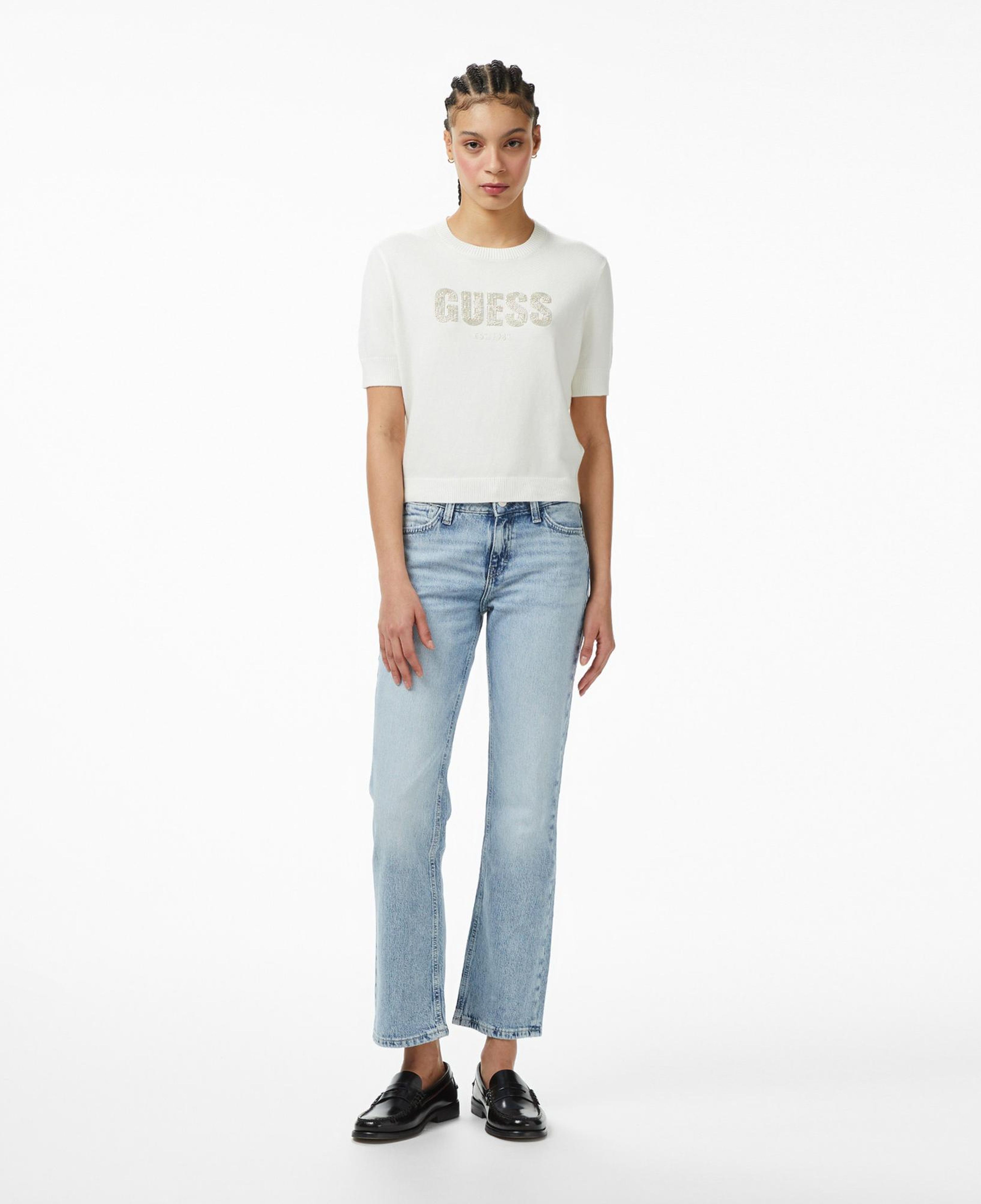 Guess Norah Kadın Beyaz Triko