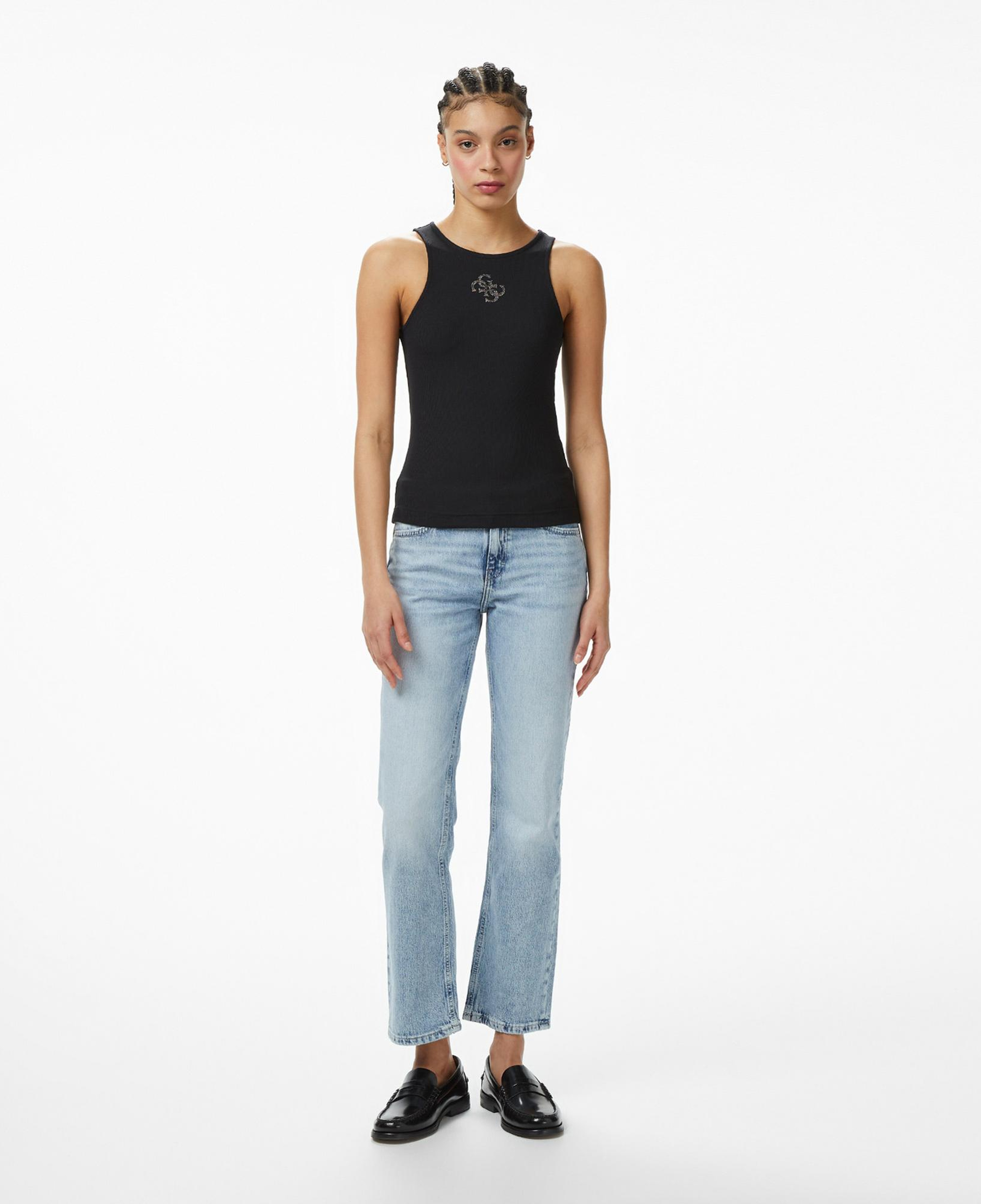 Guess Round Kadın Siyah T-Shirt