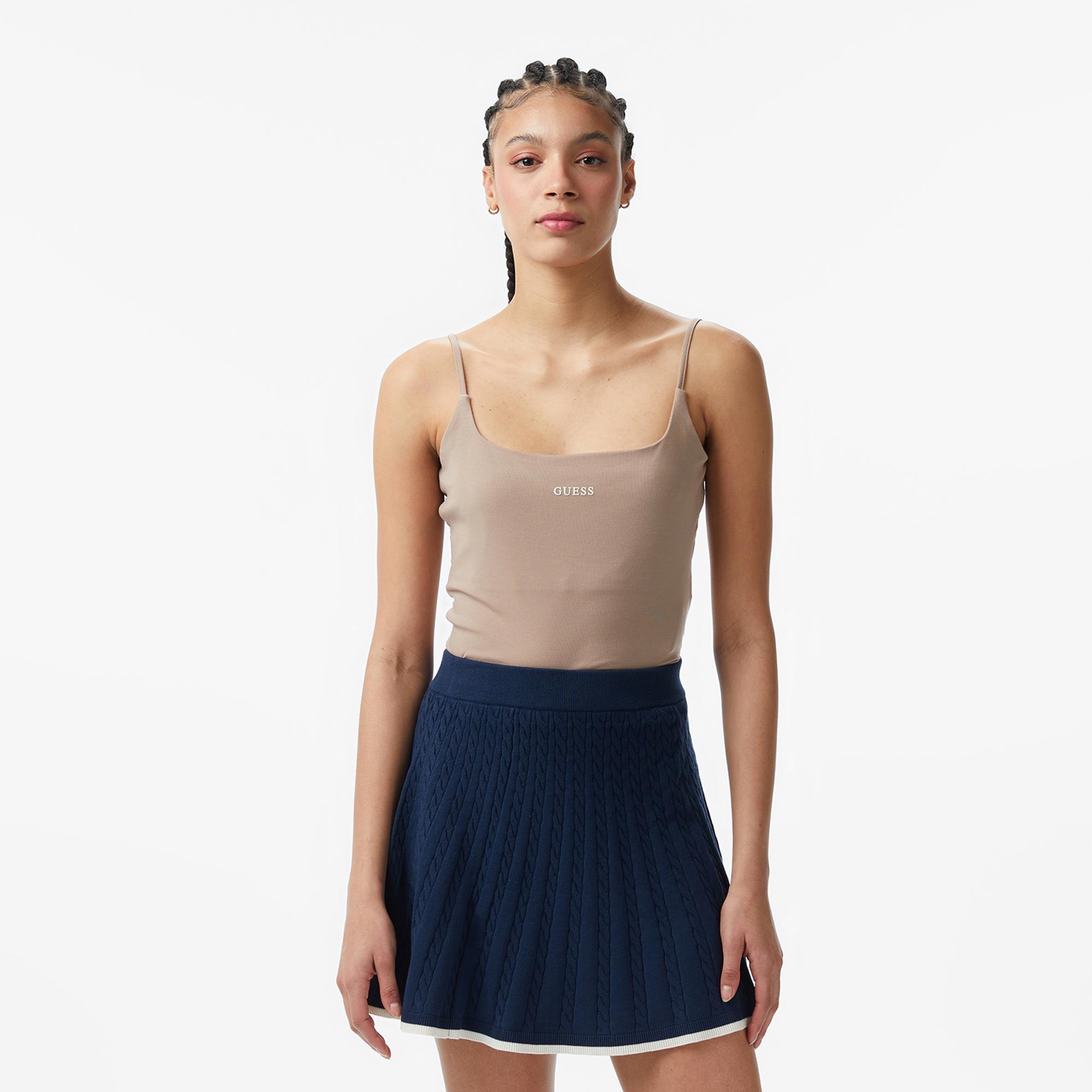 Guess Jasmine Aktif Kadın Bej Sweatshirt