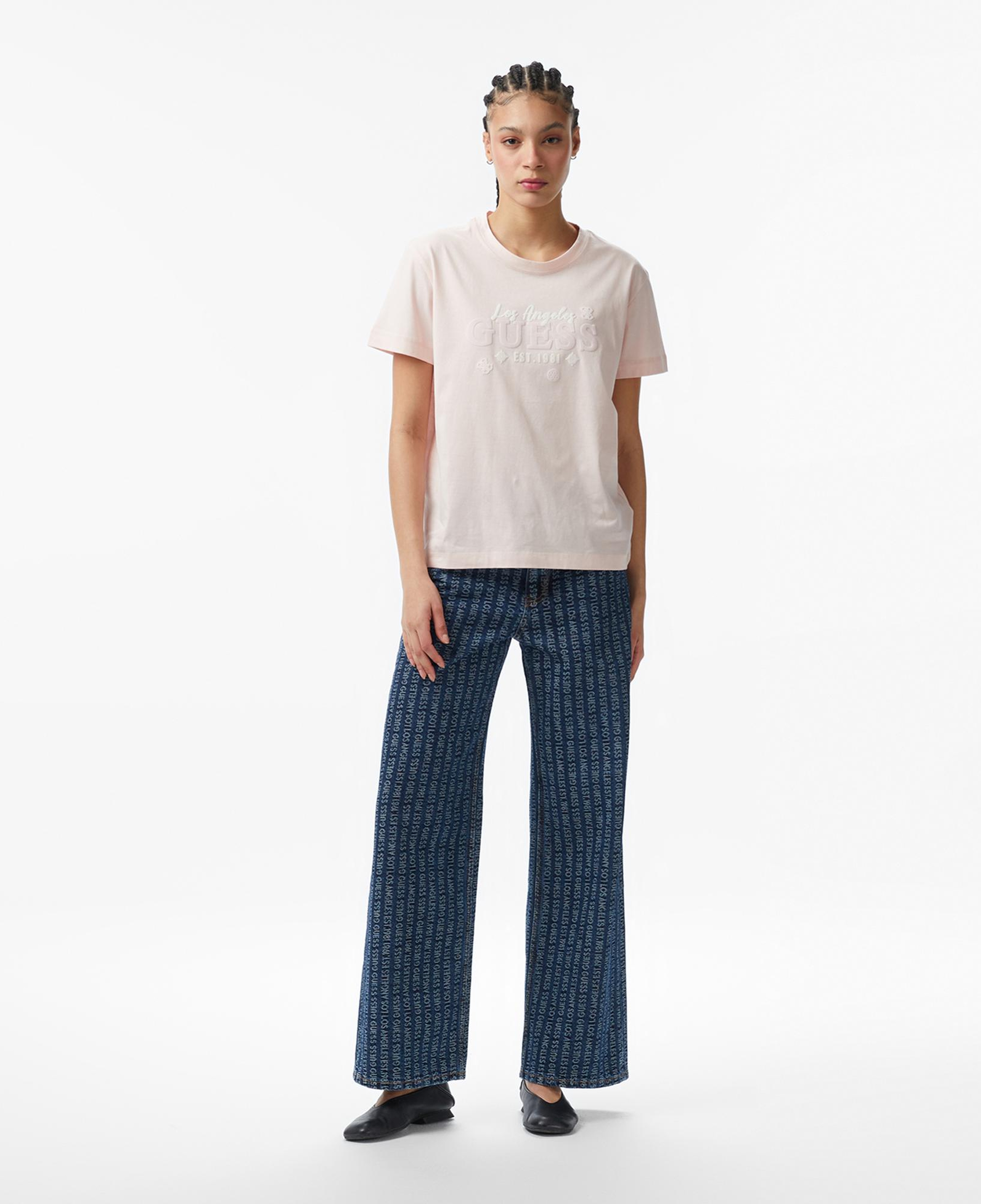 Guess Agnes Aktif Regular Fit Kadın Pembe T-Shirt