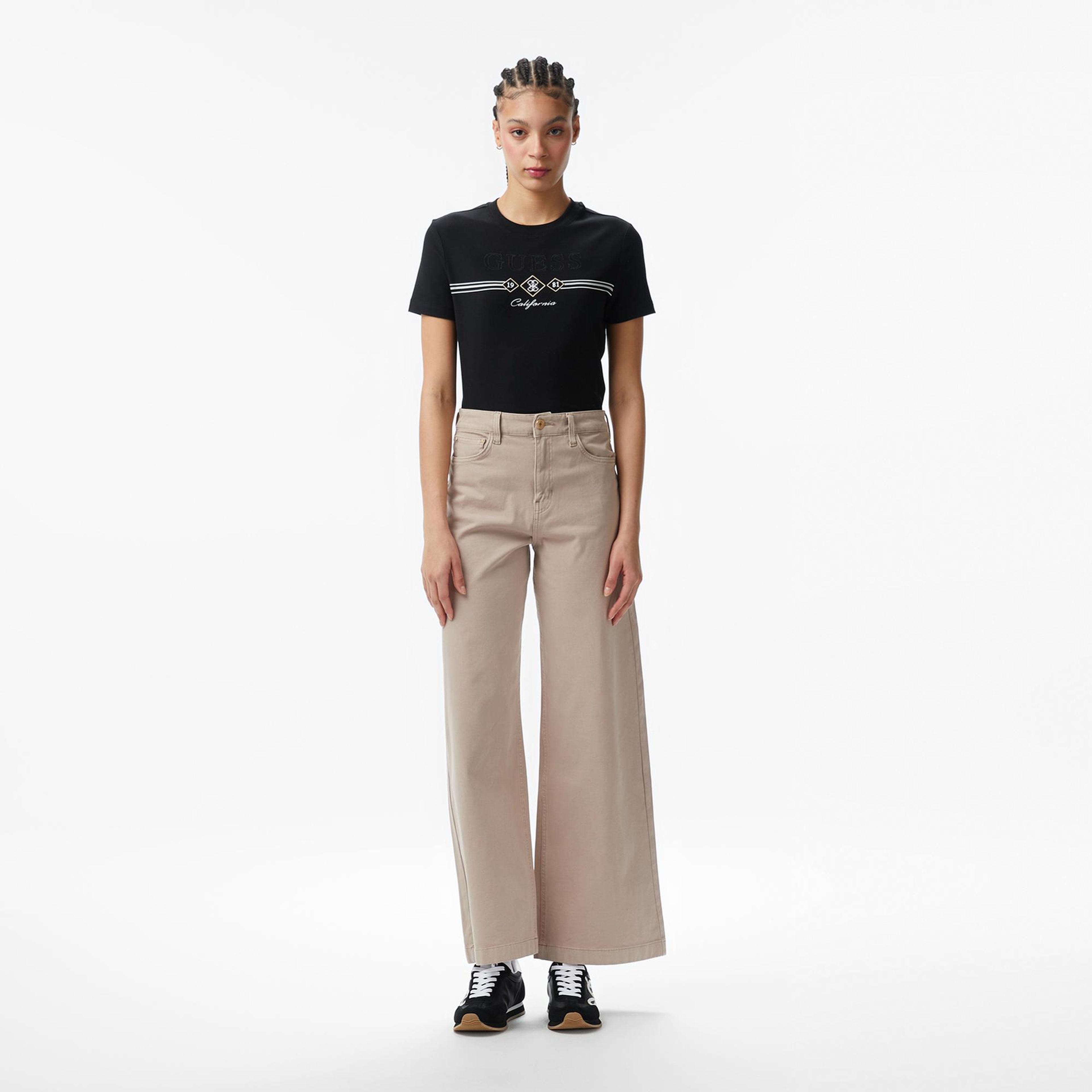 Guess Bellagio Skinny Fit Kadın Bej Pantolon