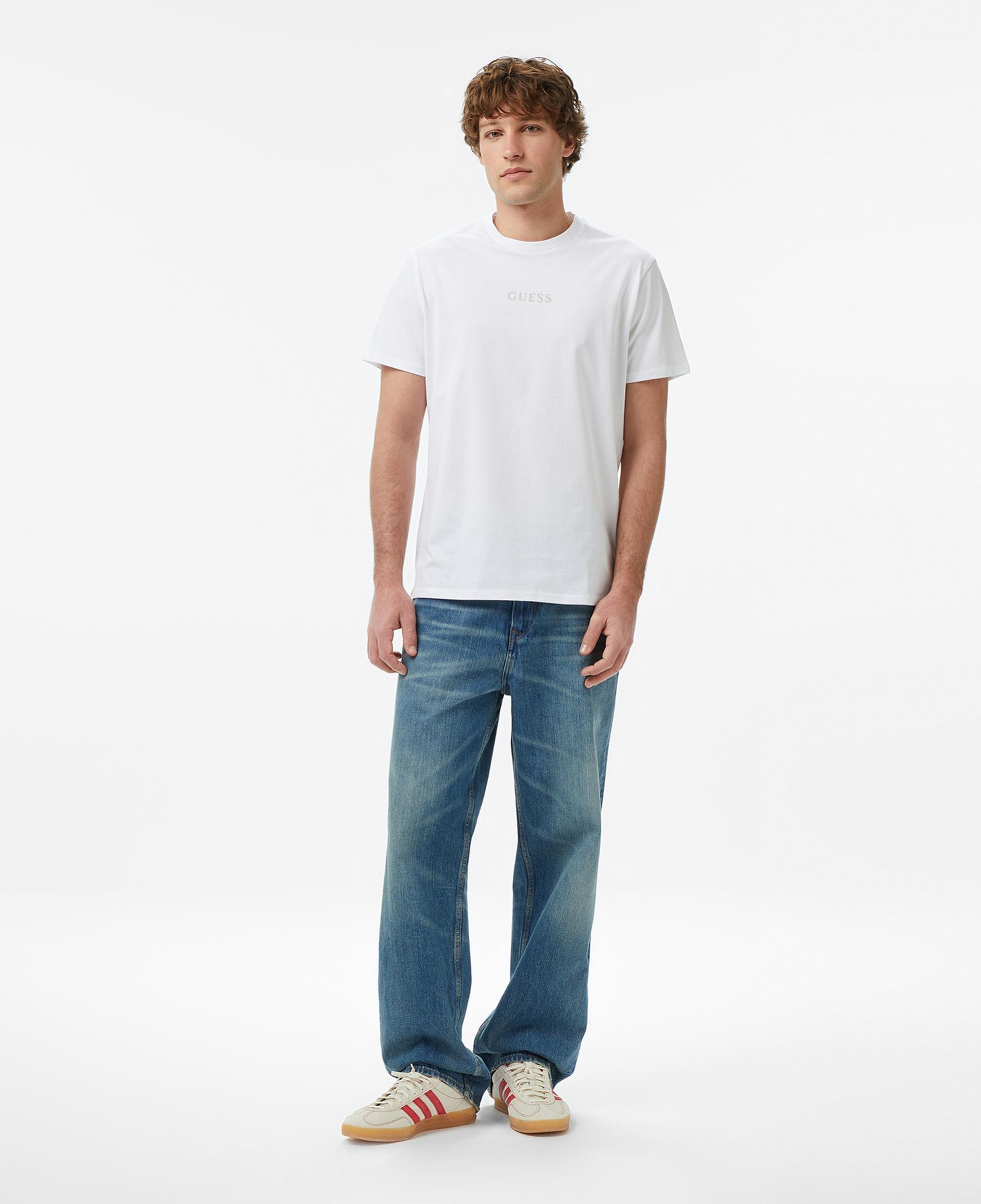 Guess Regular Fit Erkek Beyaz T-Shirt