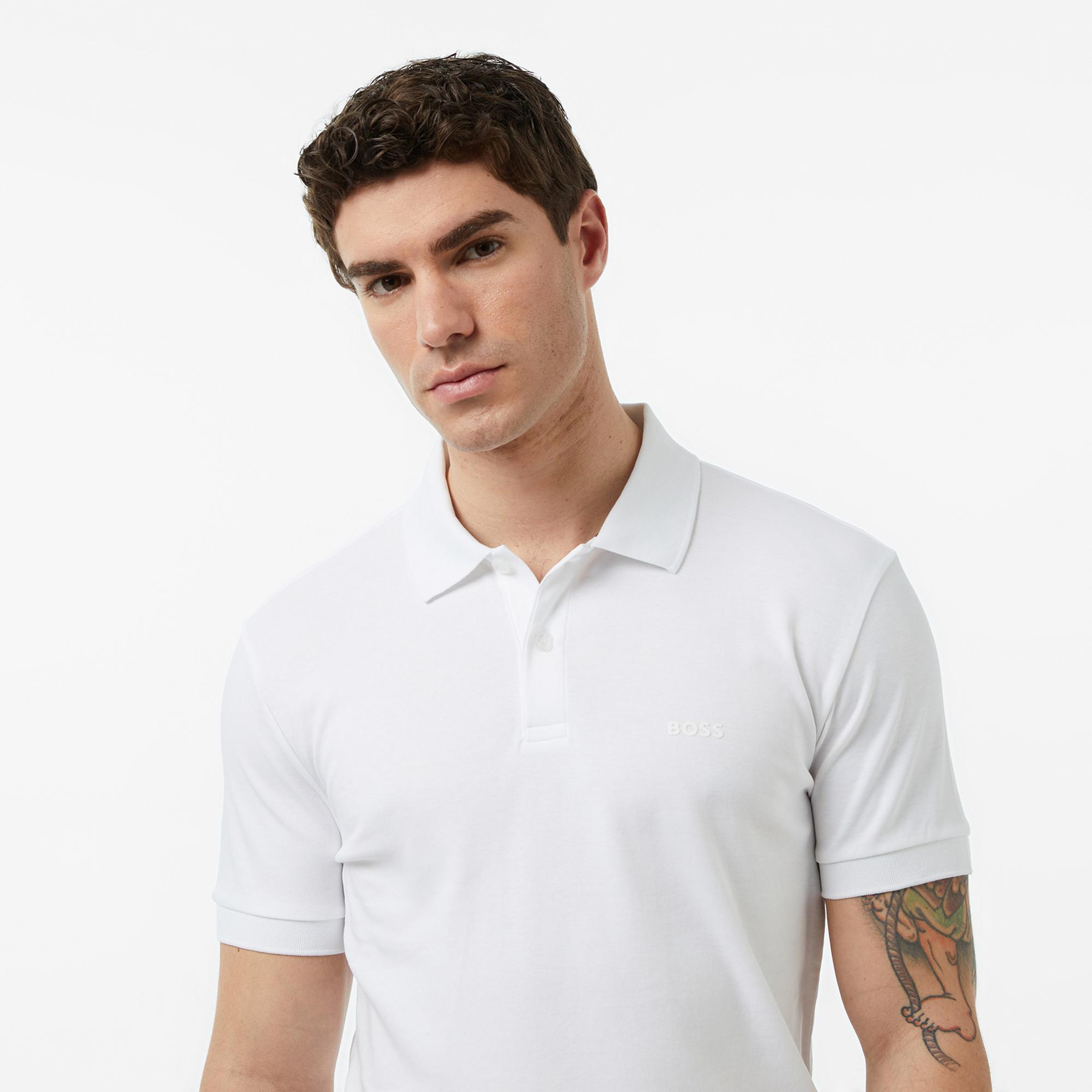 Boss Pio 2 Erkek Beyaz Polo