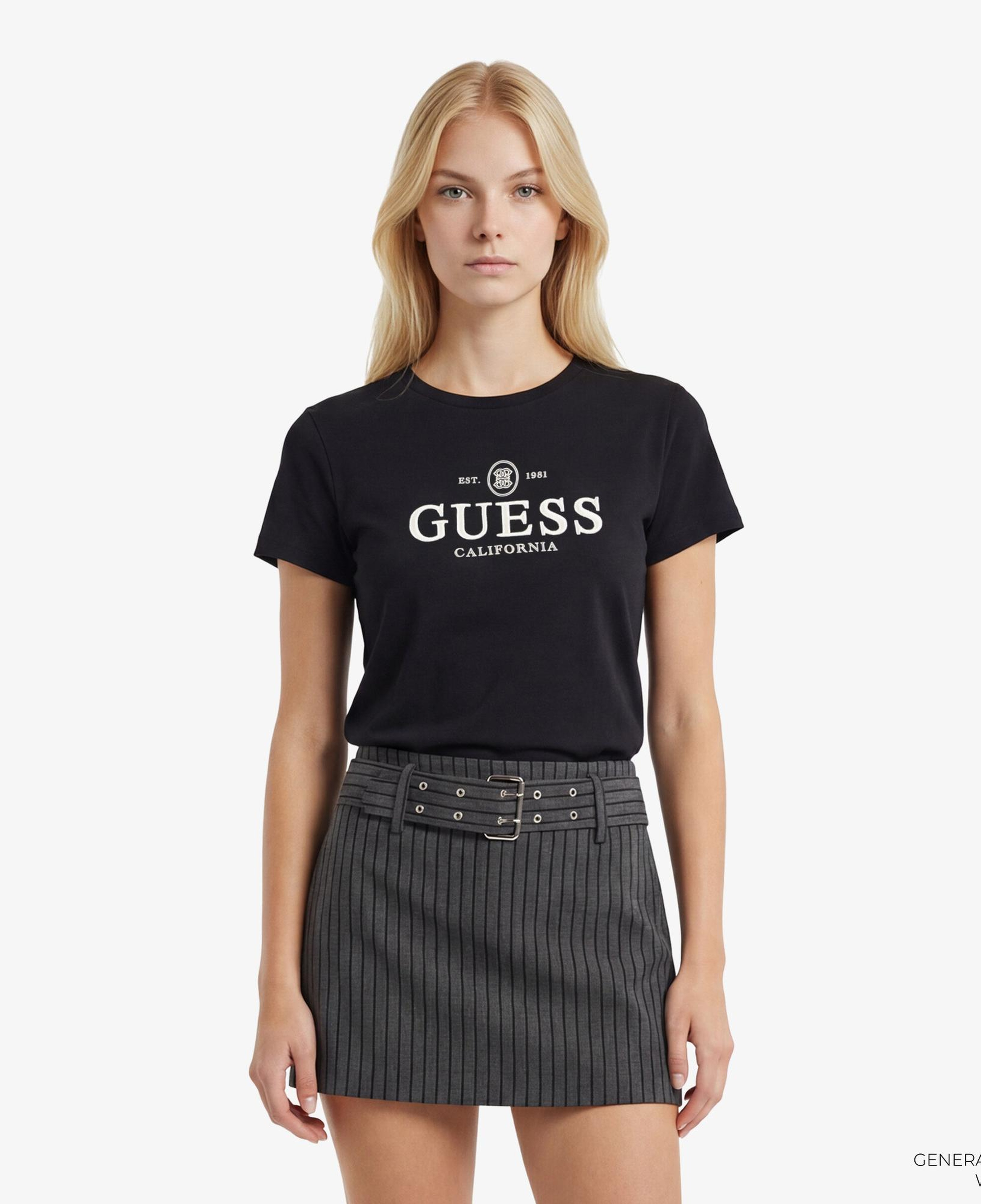 Guess Arabella Aktif Modal Karışımlı Slim Fit Kadın Siyah T-Shirt