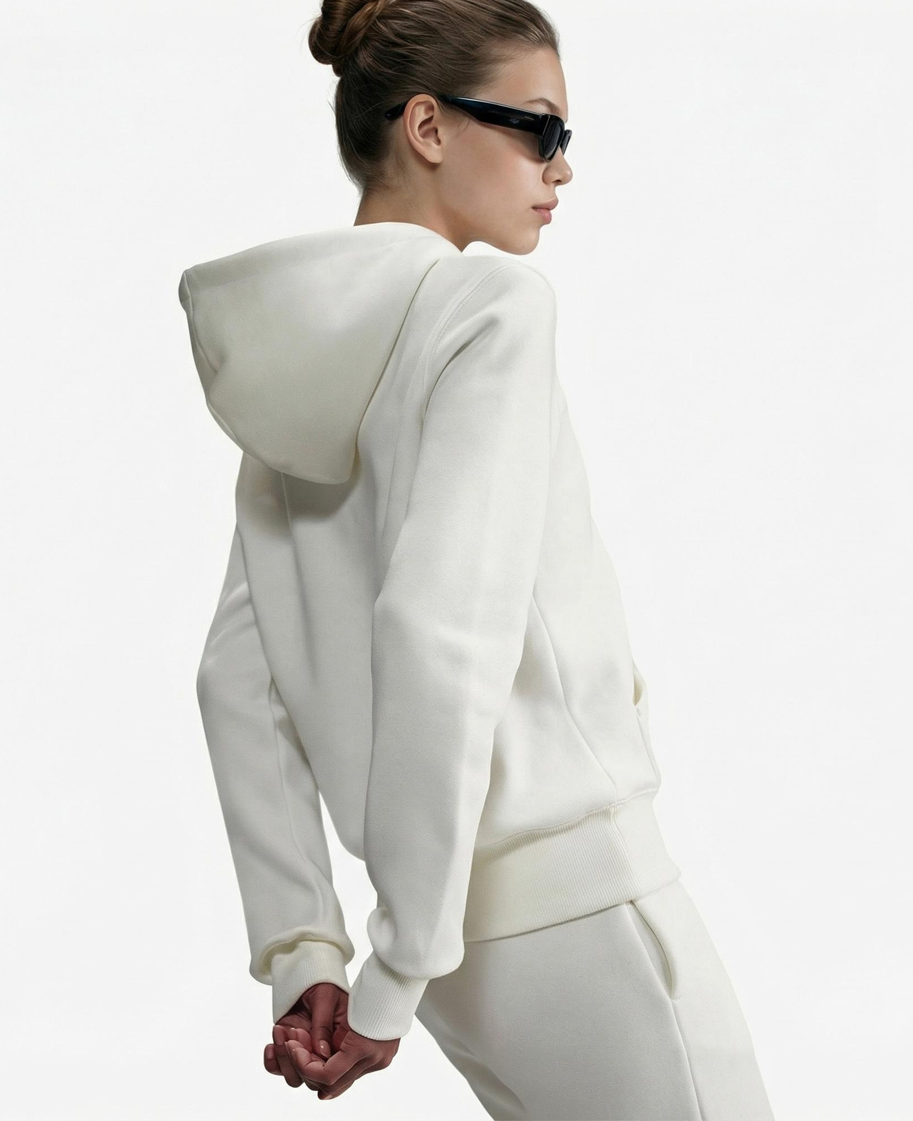 Nike Sportswear Phoenix Fleece Kadın Beyaz Kapüşonlu Hoodie