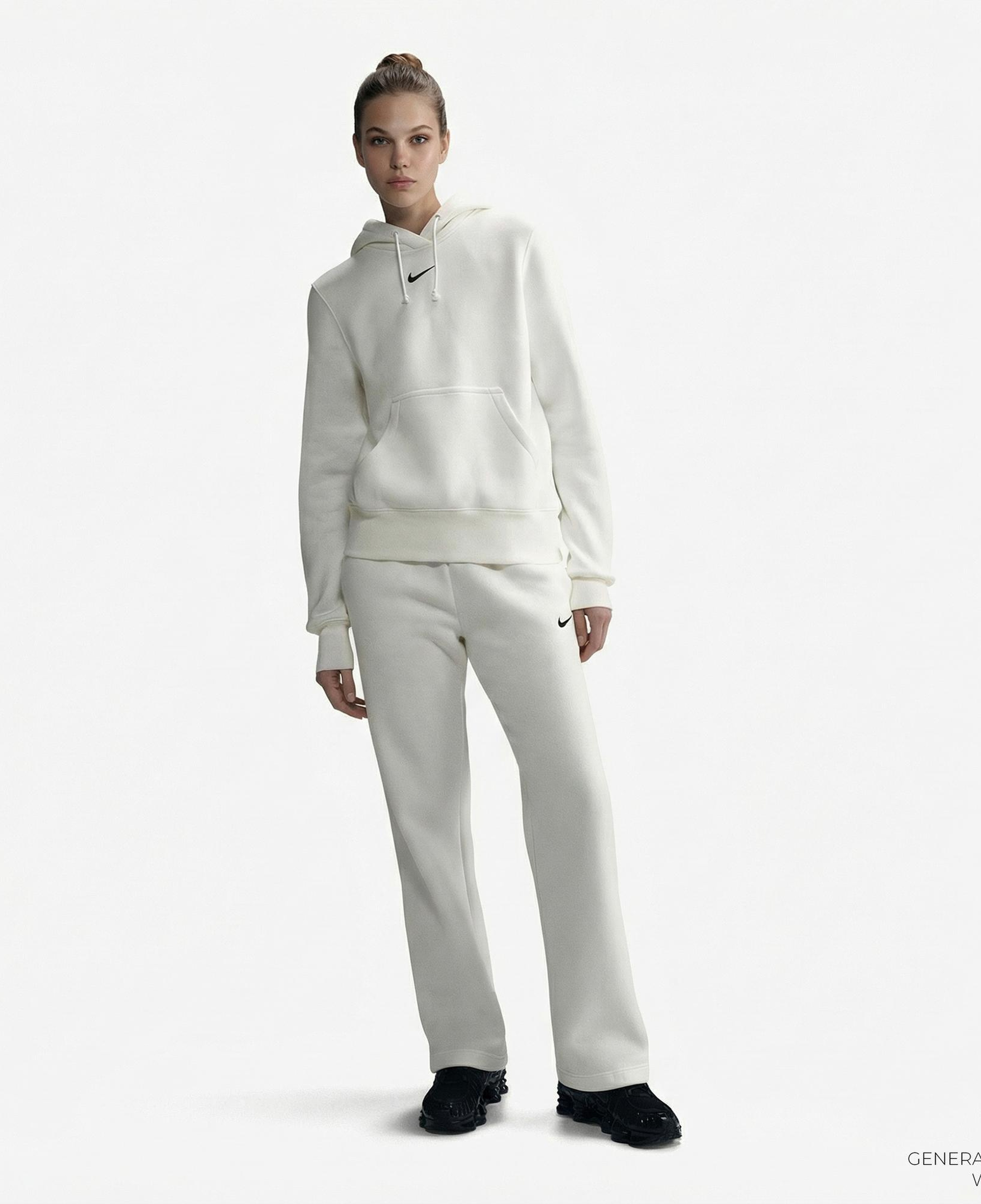 Nike Sportswear Phoenix Fleece Kadın Beyaz Kapüşonlu Hoodie