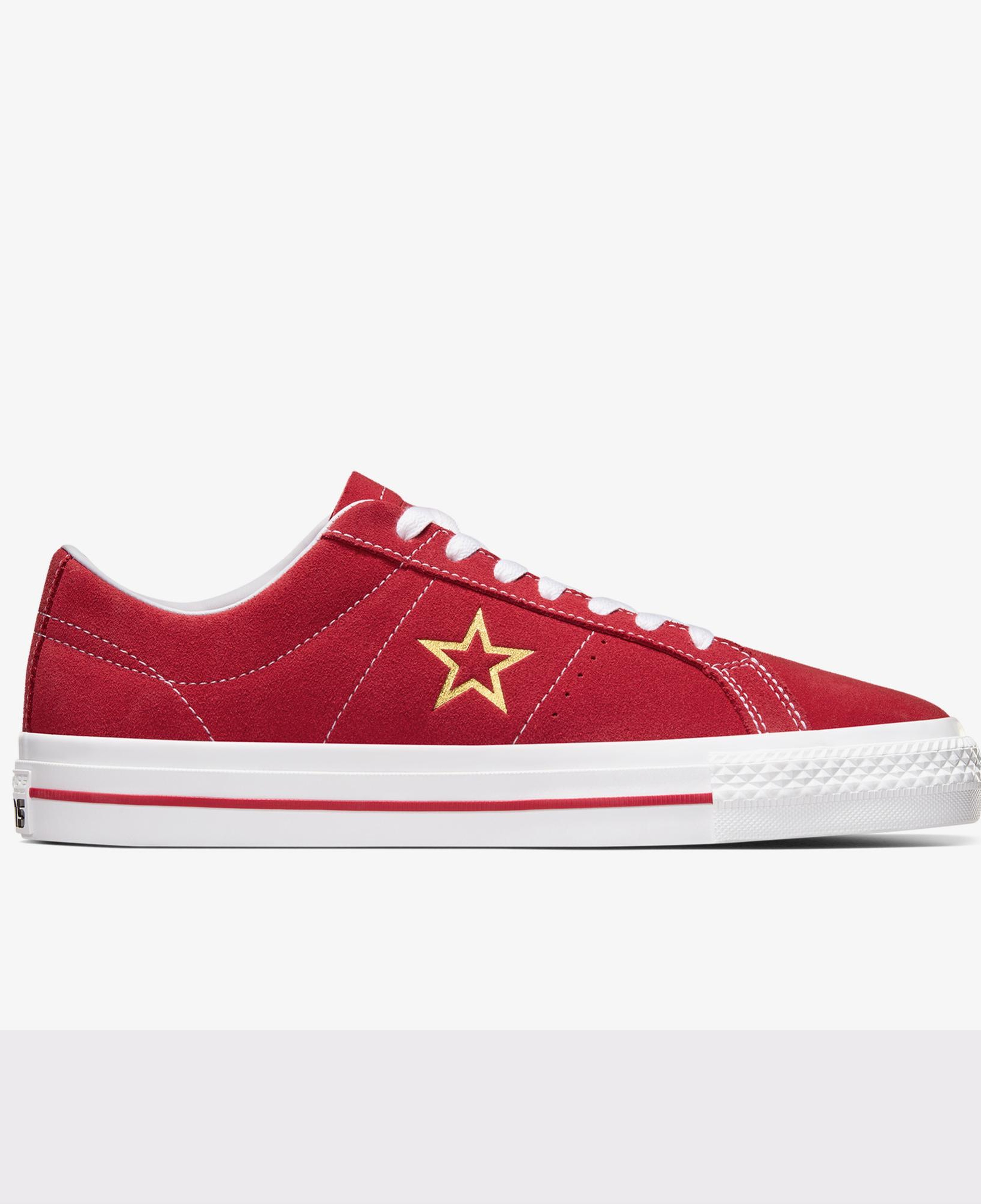 Converse Cons One Star Pro Unisex Kırmızı Süet Sneaker