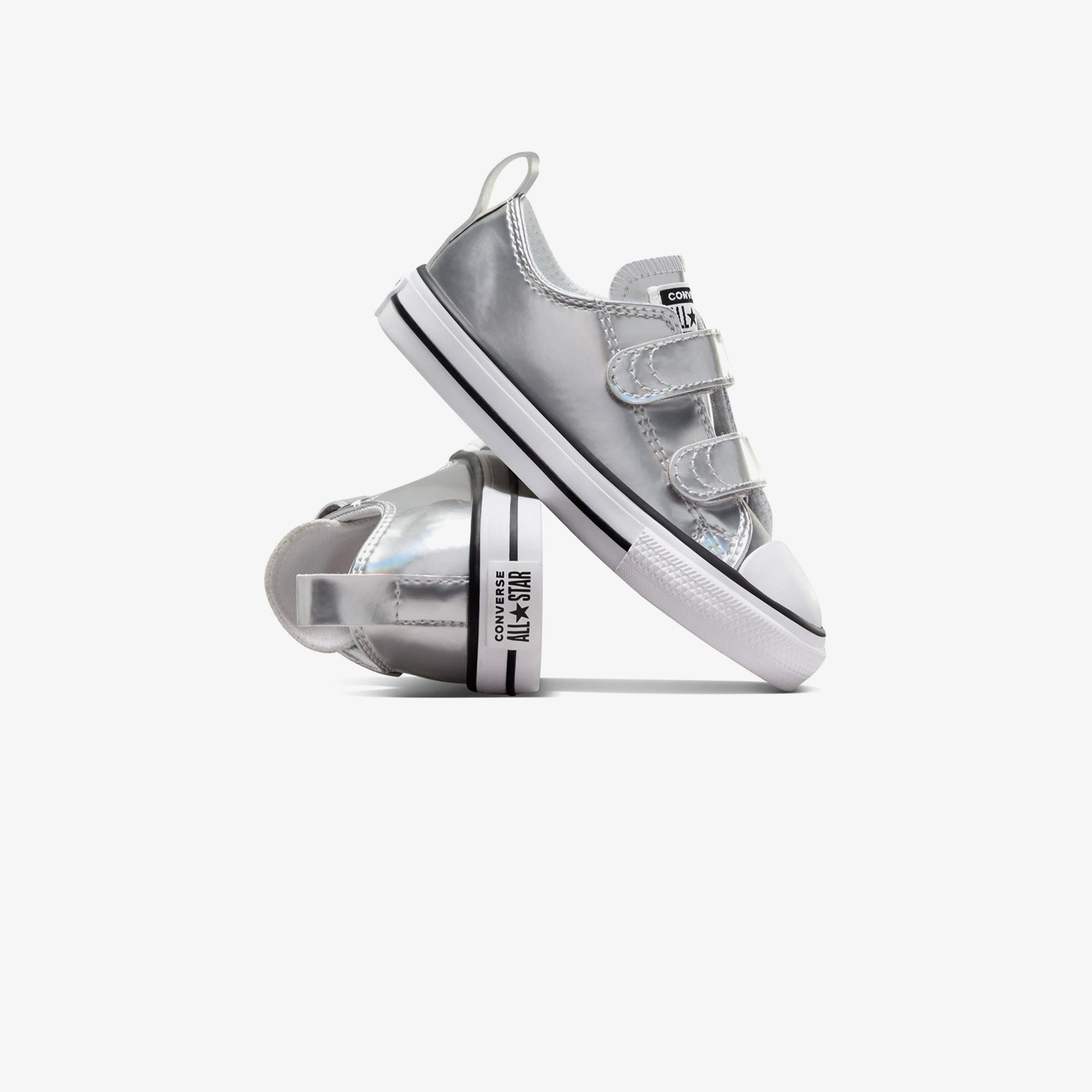 Converse Chuck Taylor All Star 2V Metallic Çocuk Gri Sneaker