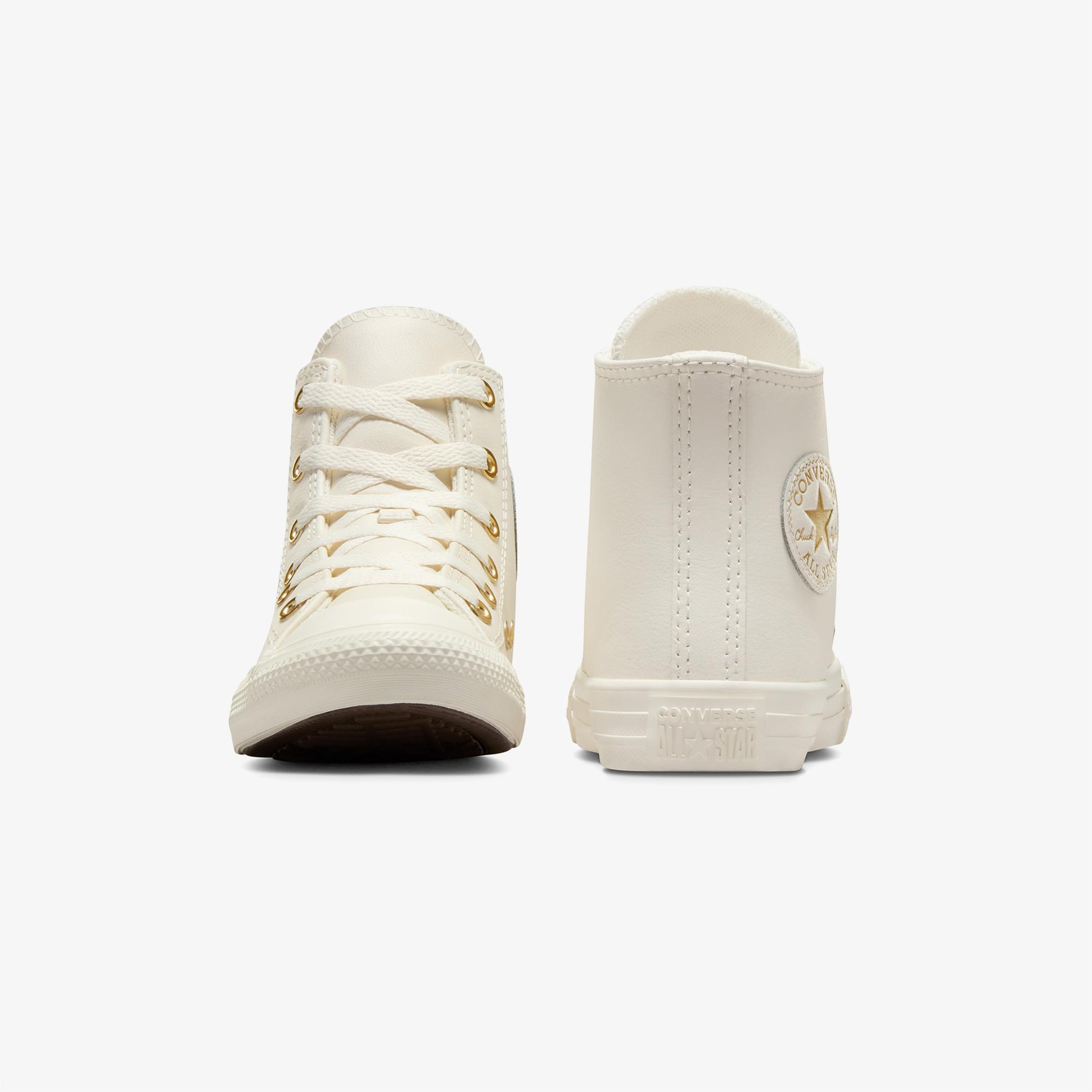 Converse Chuck Taylor All Star Taylored Lux Çocuk Krem 77 Deri Sneaker