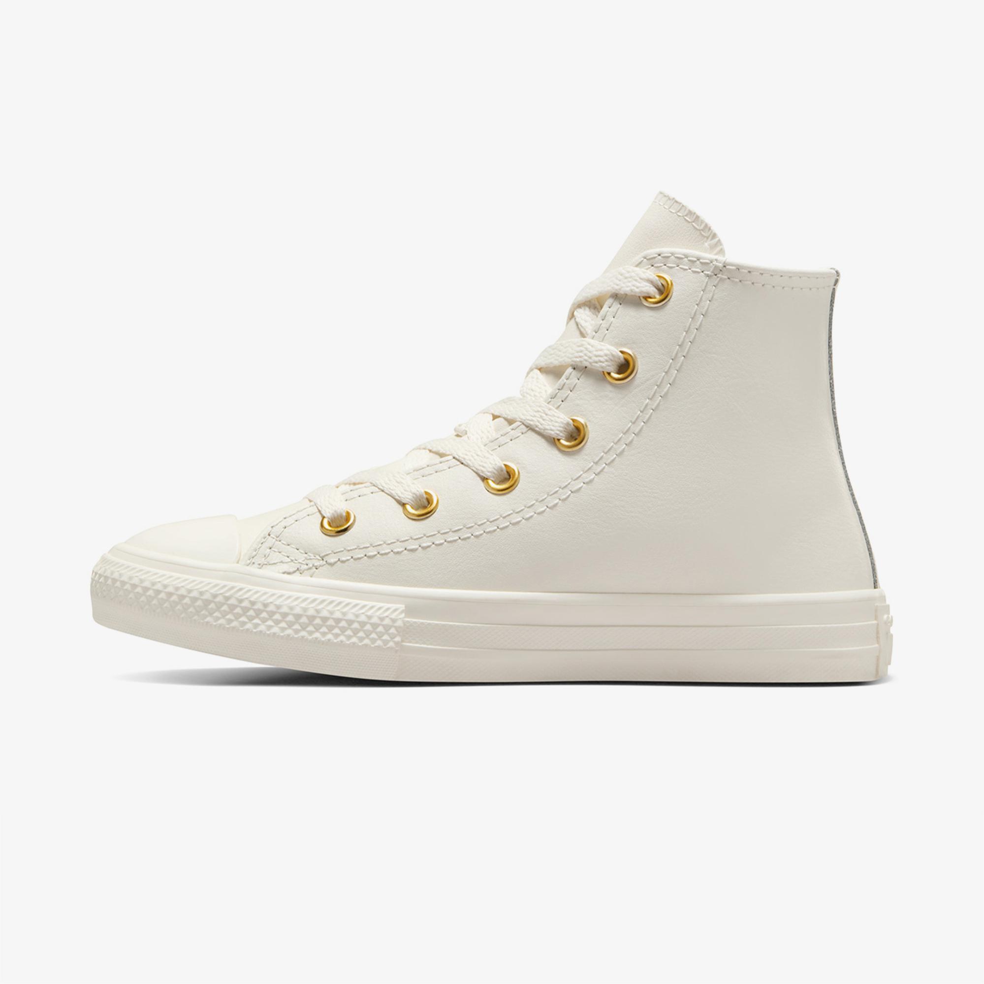 Converse Chuck Taylor All Star Taylored Lux Çocuk Krem 77 Deri Sneaker