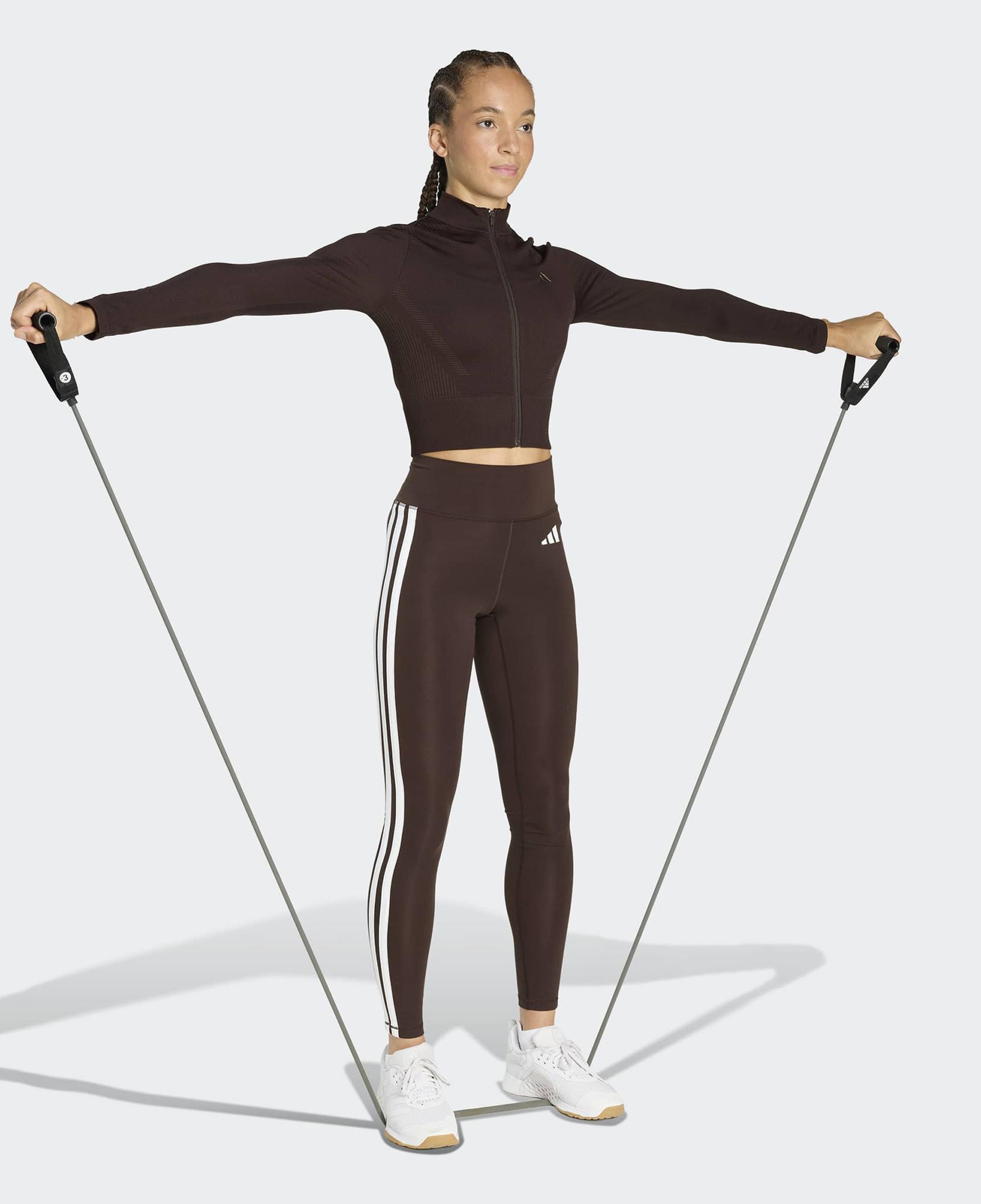 adidas Workout Essentials Kadın Kahverengi Sweatshirt