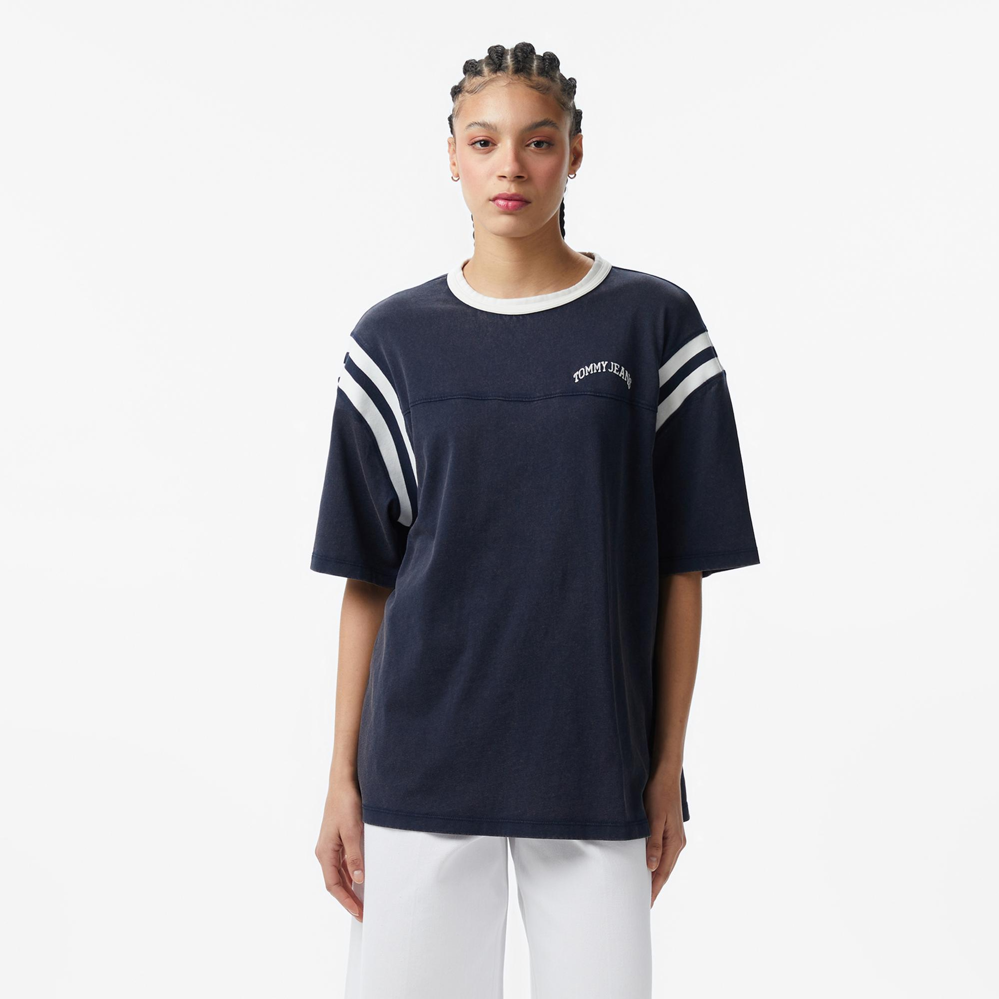 Tommy Hilfiger Varsity Kadın Lacivert T-Shirt