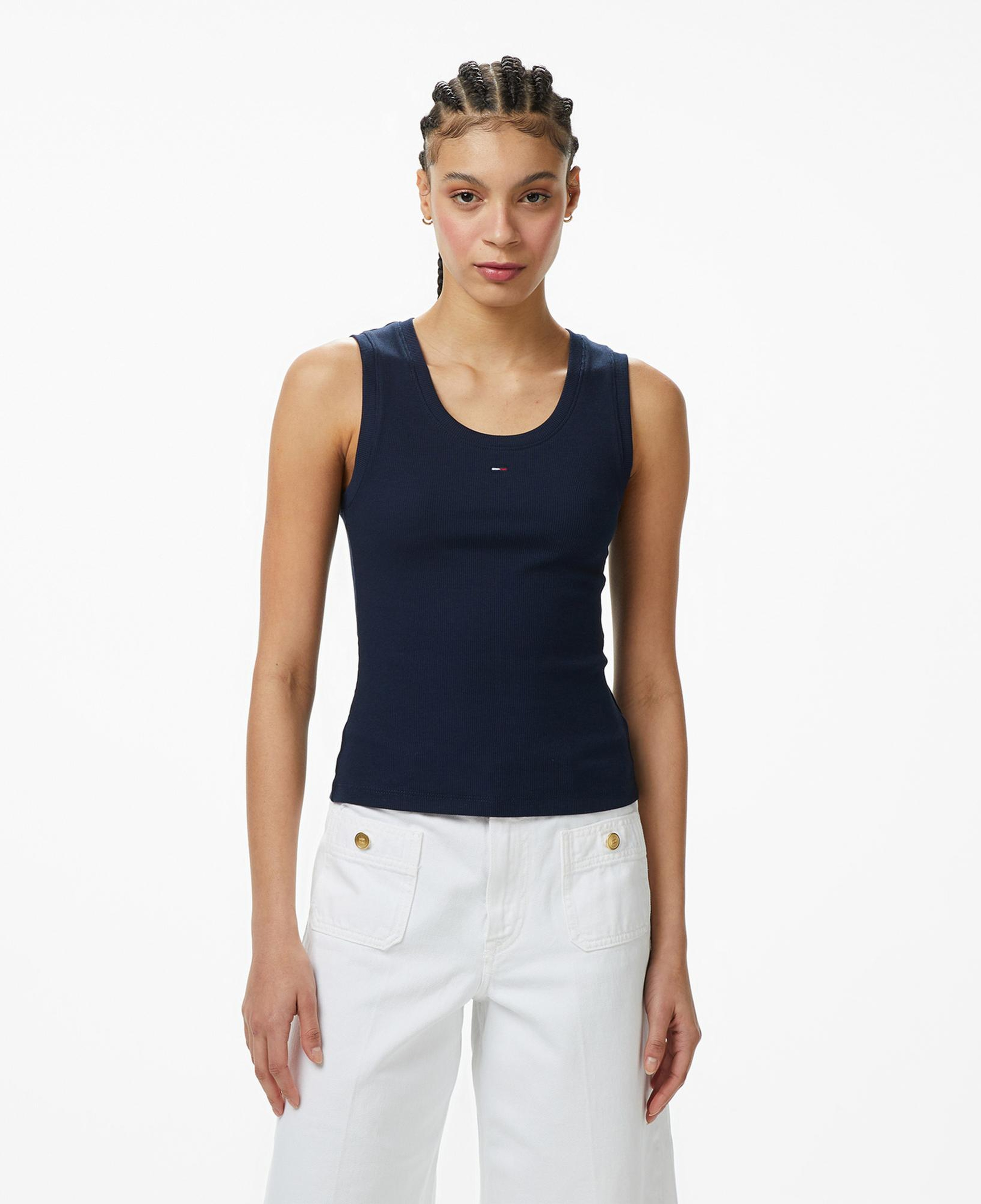 Tommy Hilfiger Denim Essentials Kadın Lacivert T-Shirt