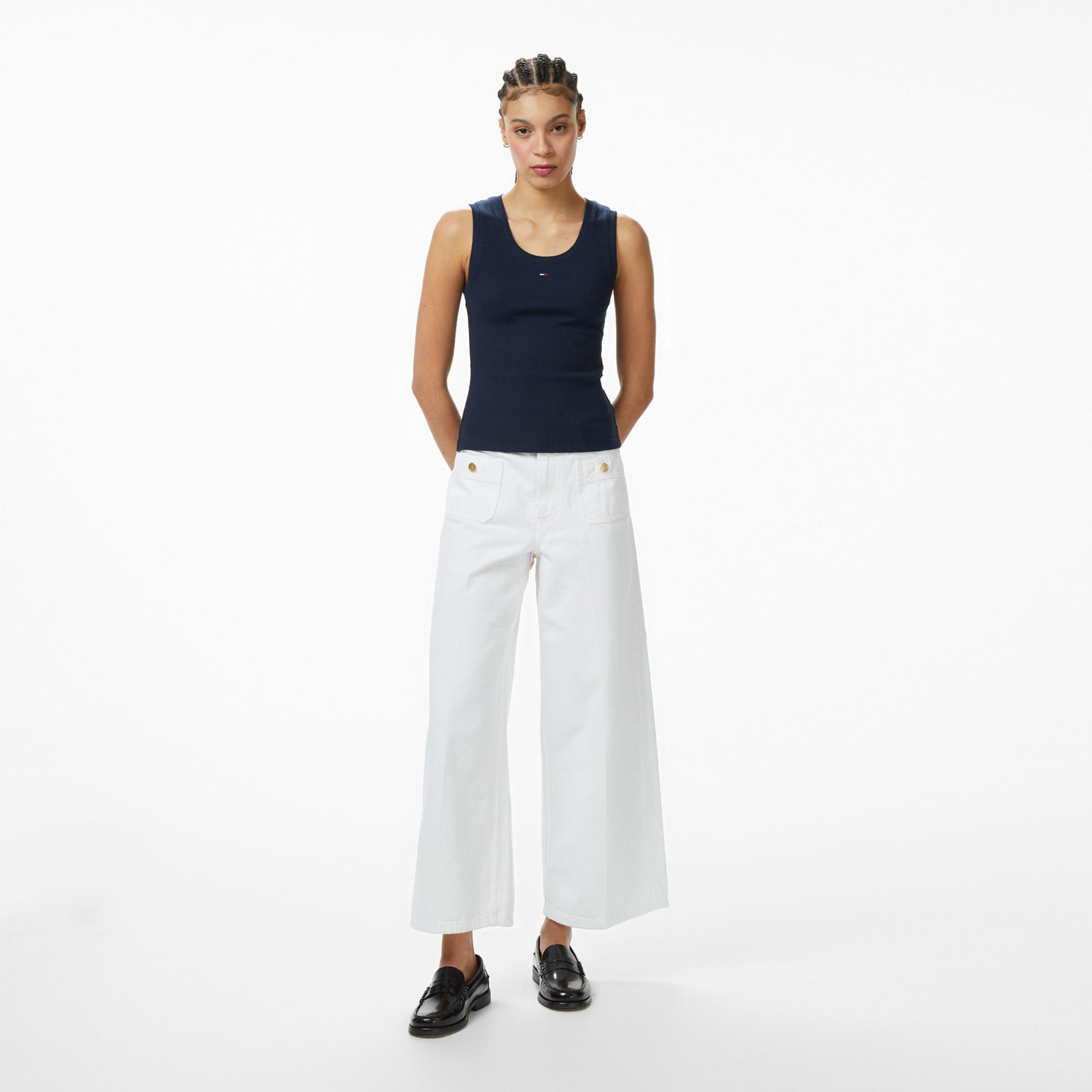 Tommy Hilfiger Denim Essentials Kadın Lacivert T-Shirt