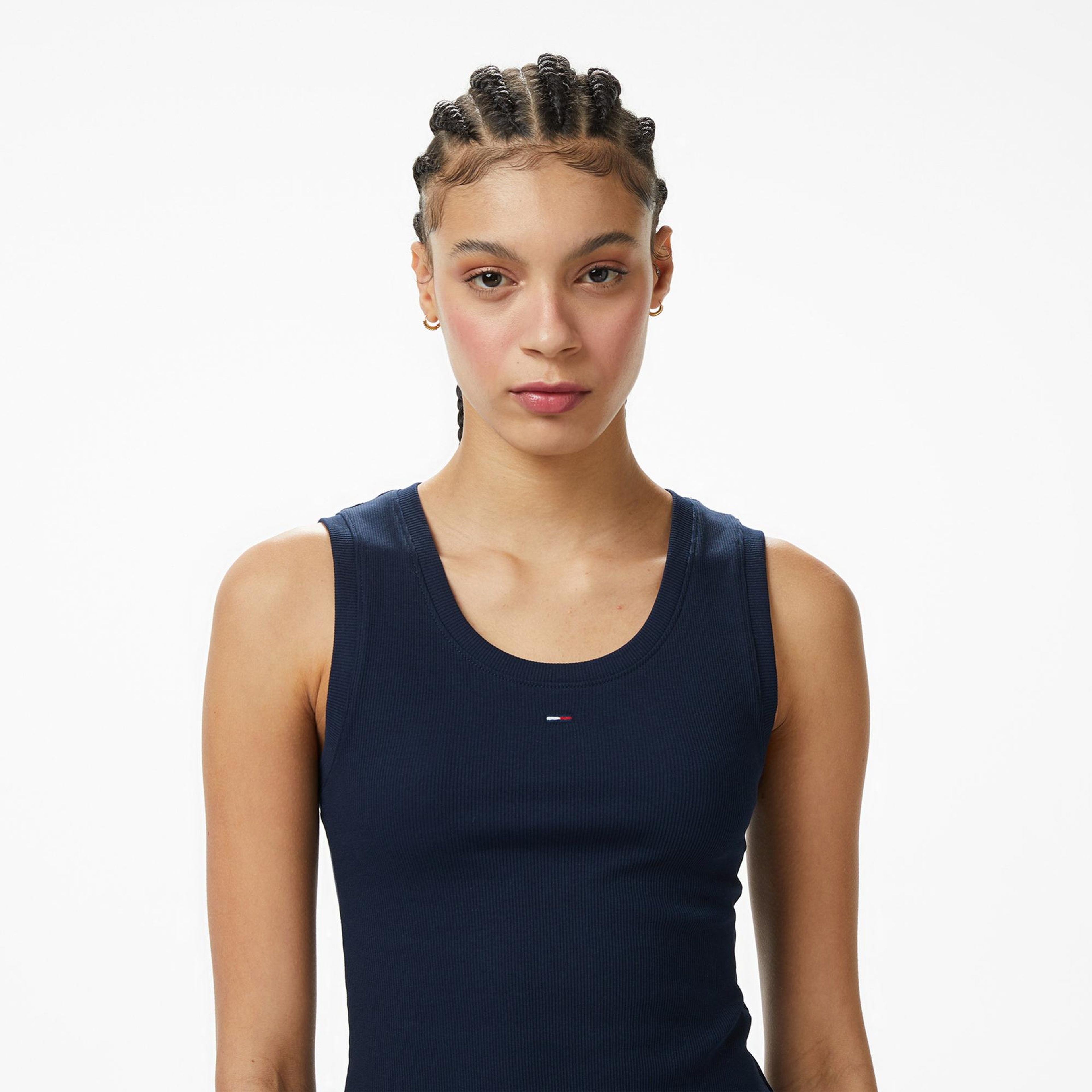 Tommy Hilfiger Denim Essentials Kadın Lacivert T-Shirt