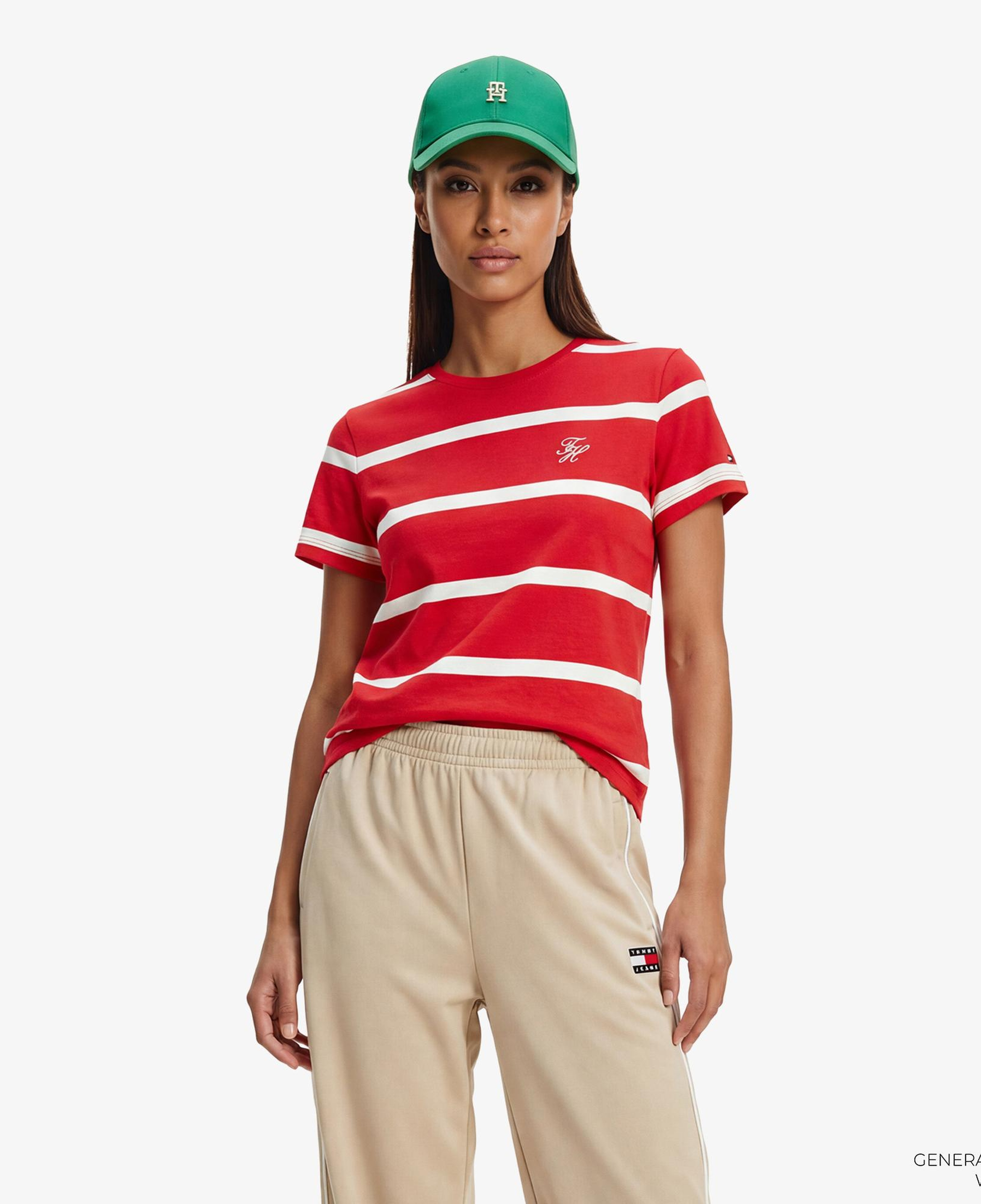 Tommy Hilfiger Script Kadın Kırmızı T-Shirt