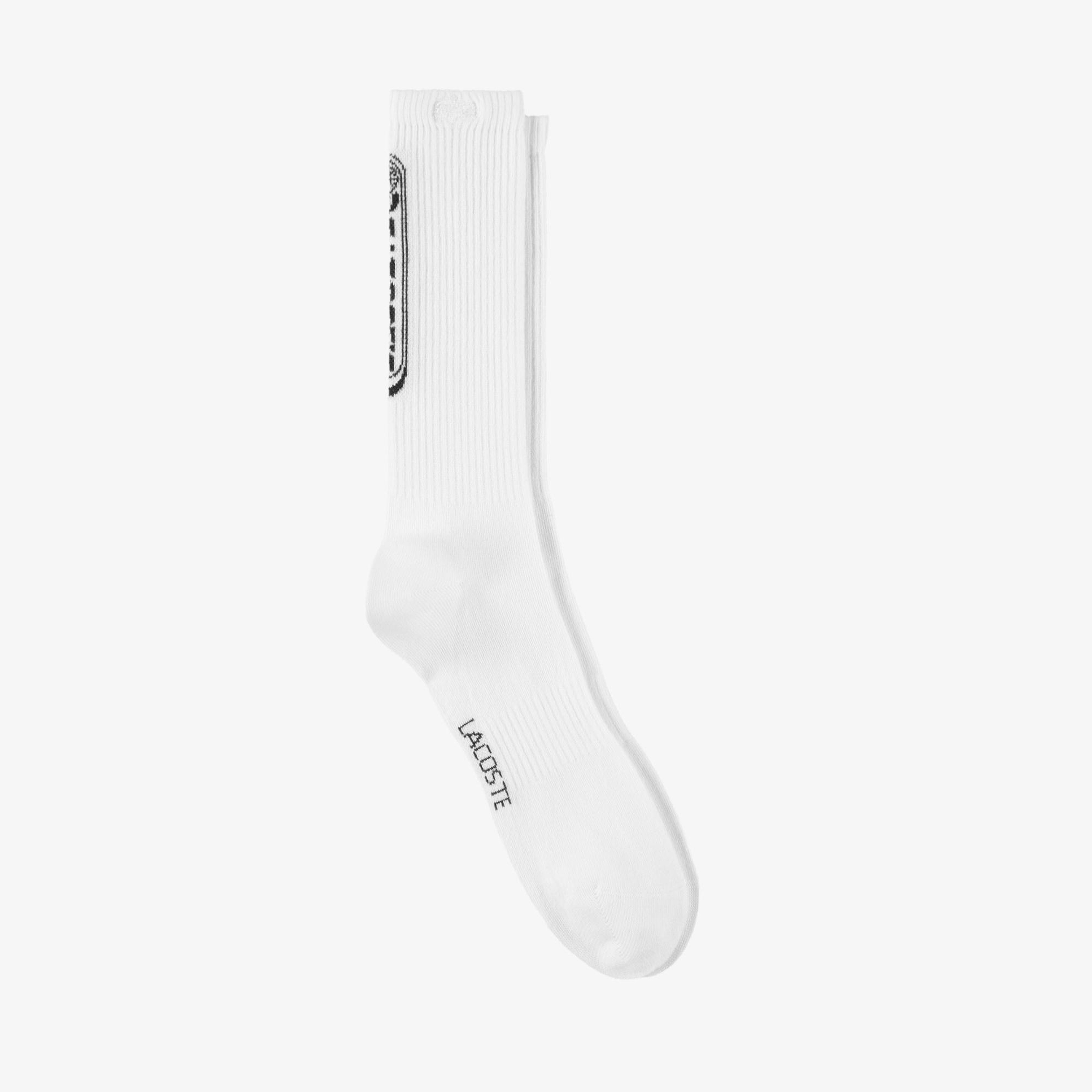 Lacoste Erkek Baskılı Beyaz Çorap