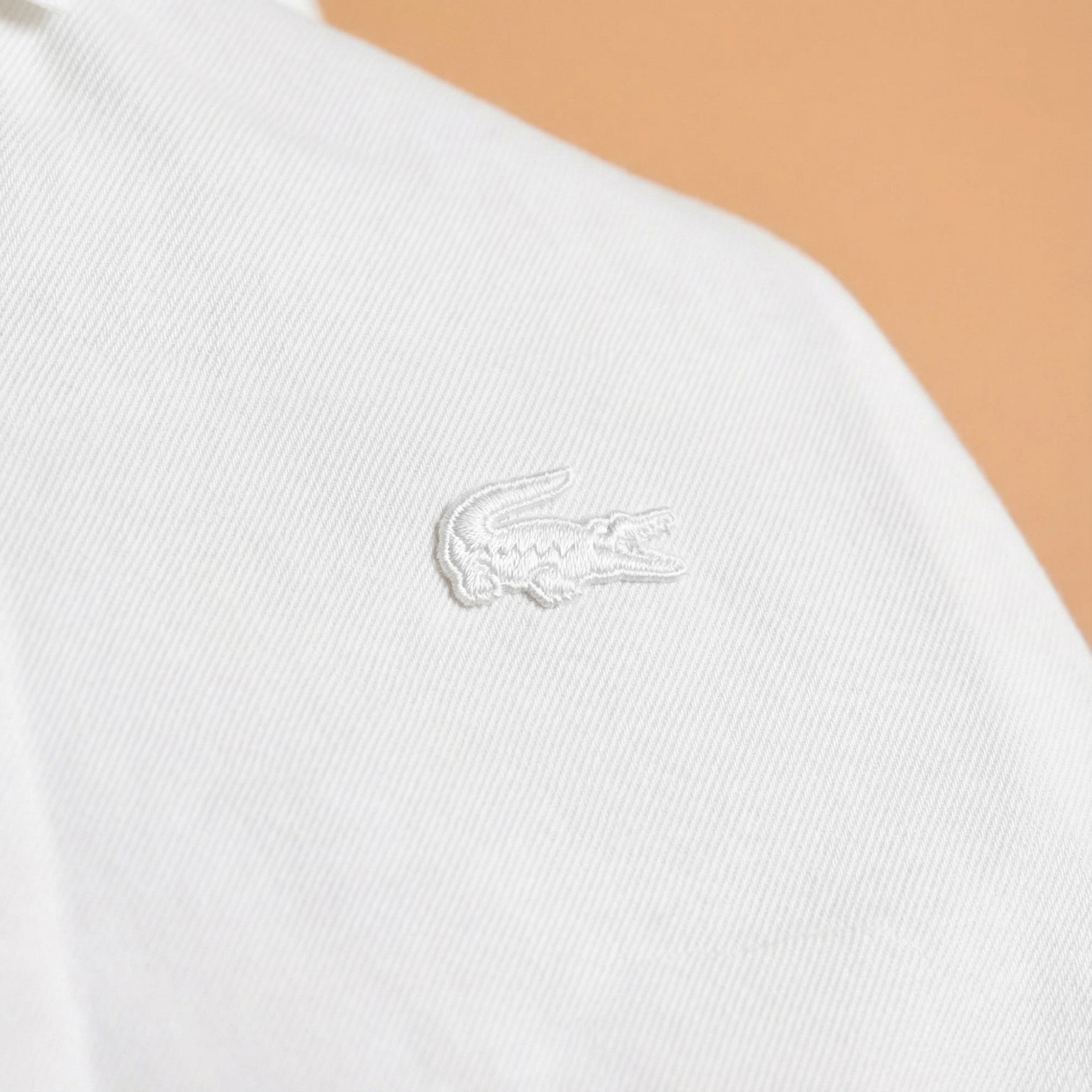 Lacoste Kadın Slim Fit Beyaz Yelek