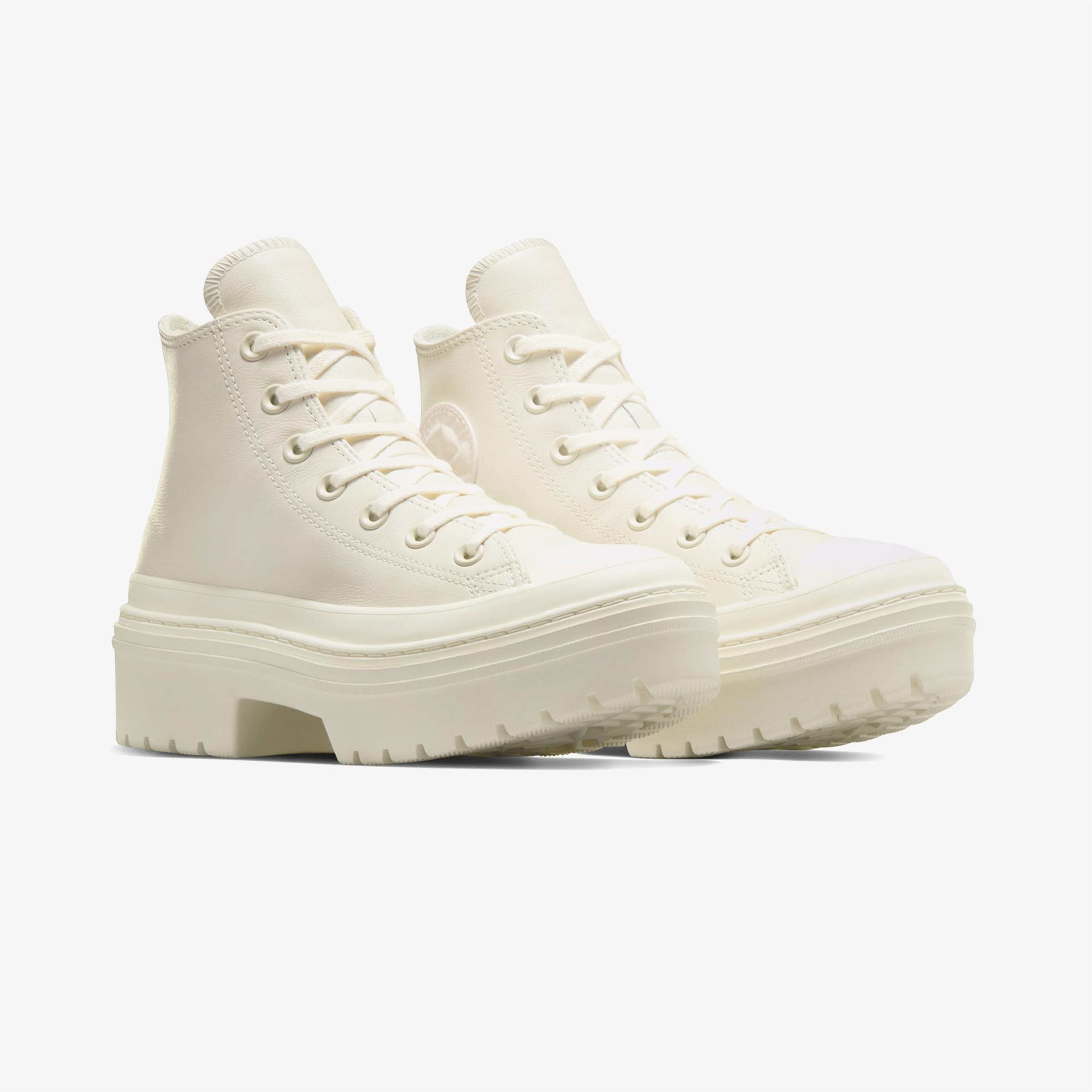 Converse Chuck Taylor All Star Lugged Heel Kadın Bej Deri Platform Bot