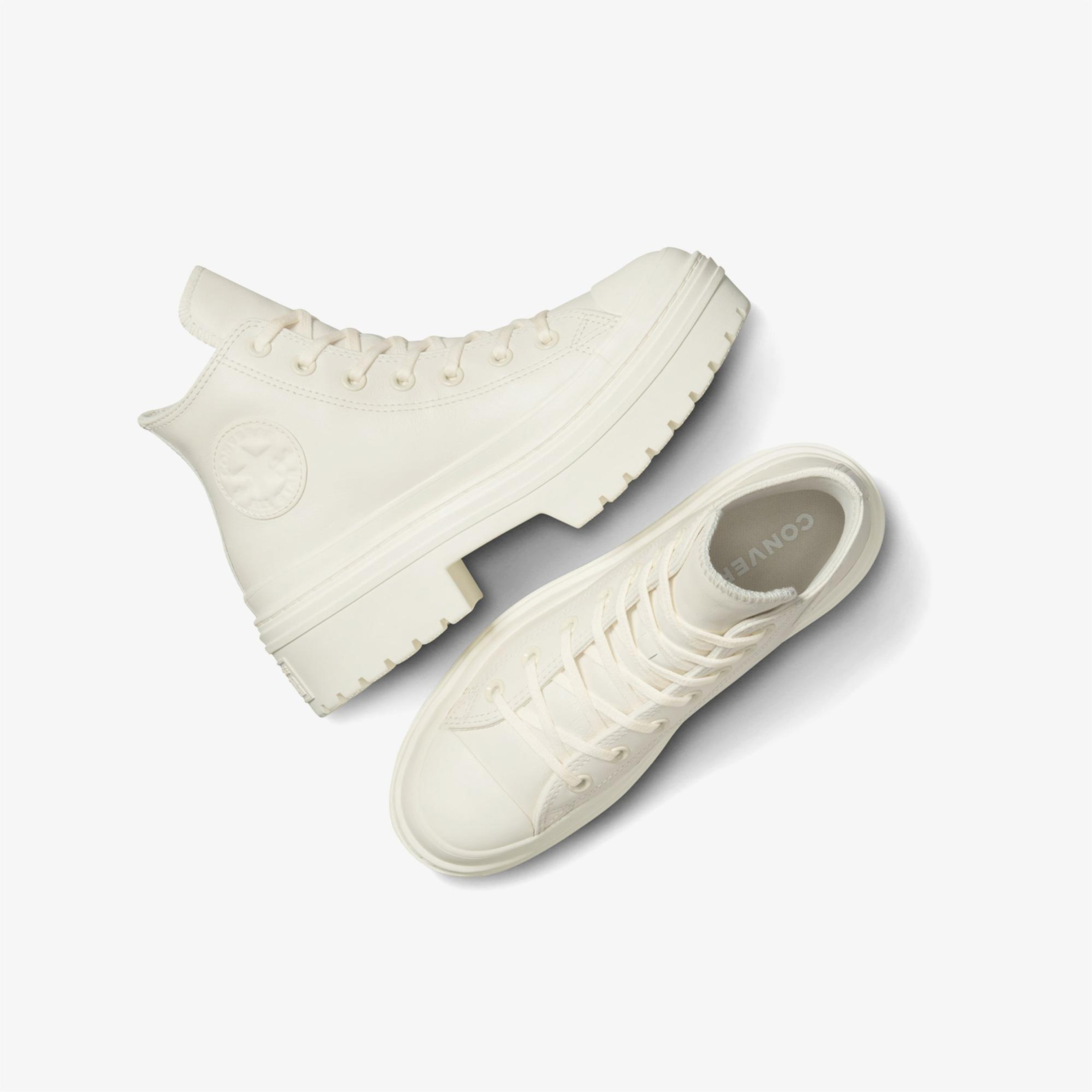 Converse Chuck Taylor All Star Lugged Heel Kadın Bej Deri Platform Bot