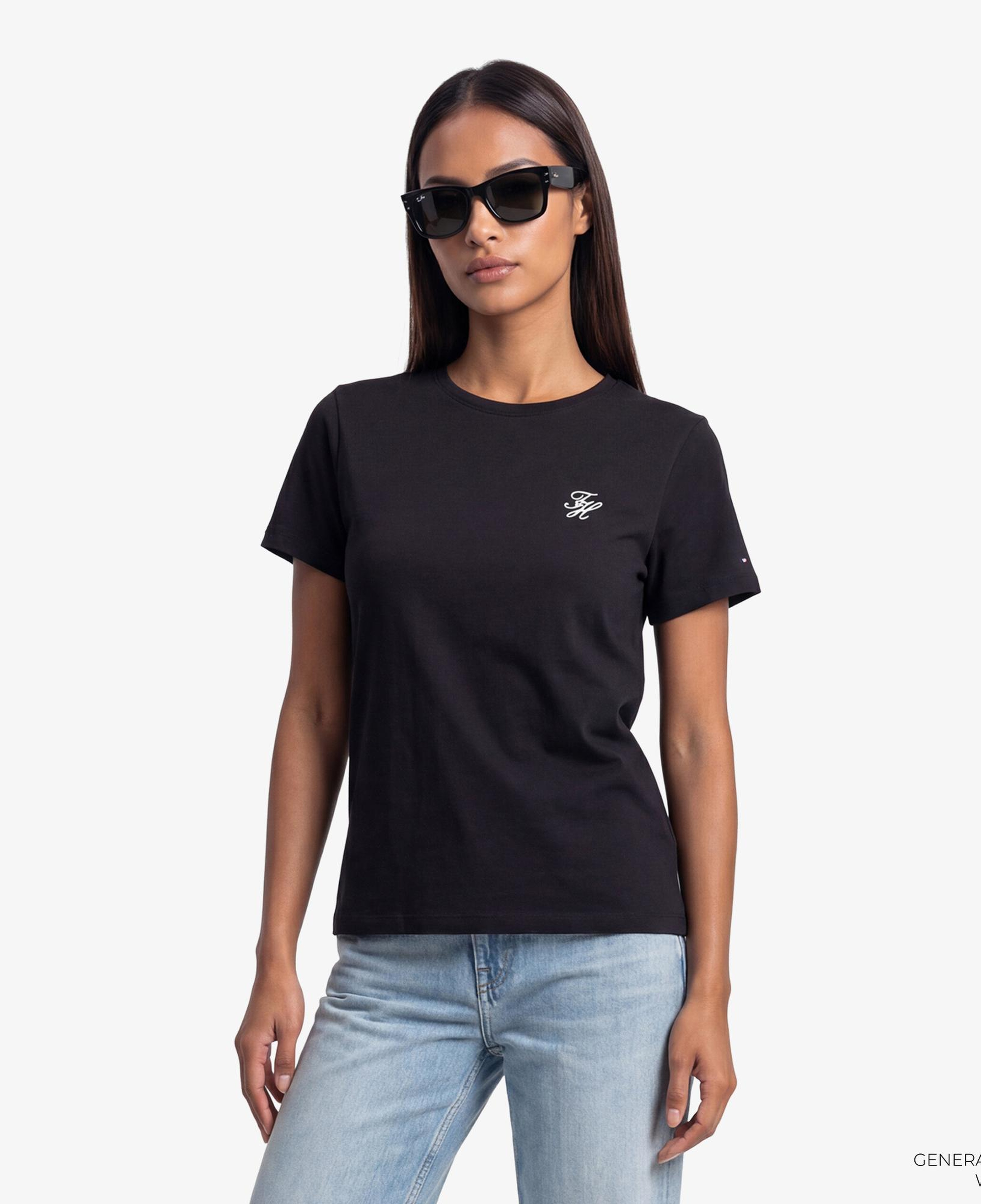 Tommy Hilfiger Script Kadın Siyah T-Shirt
