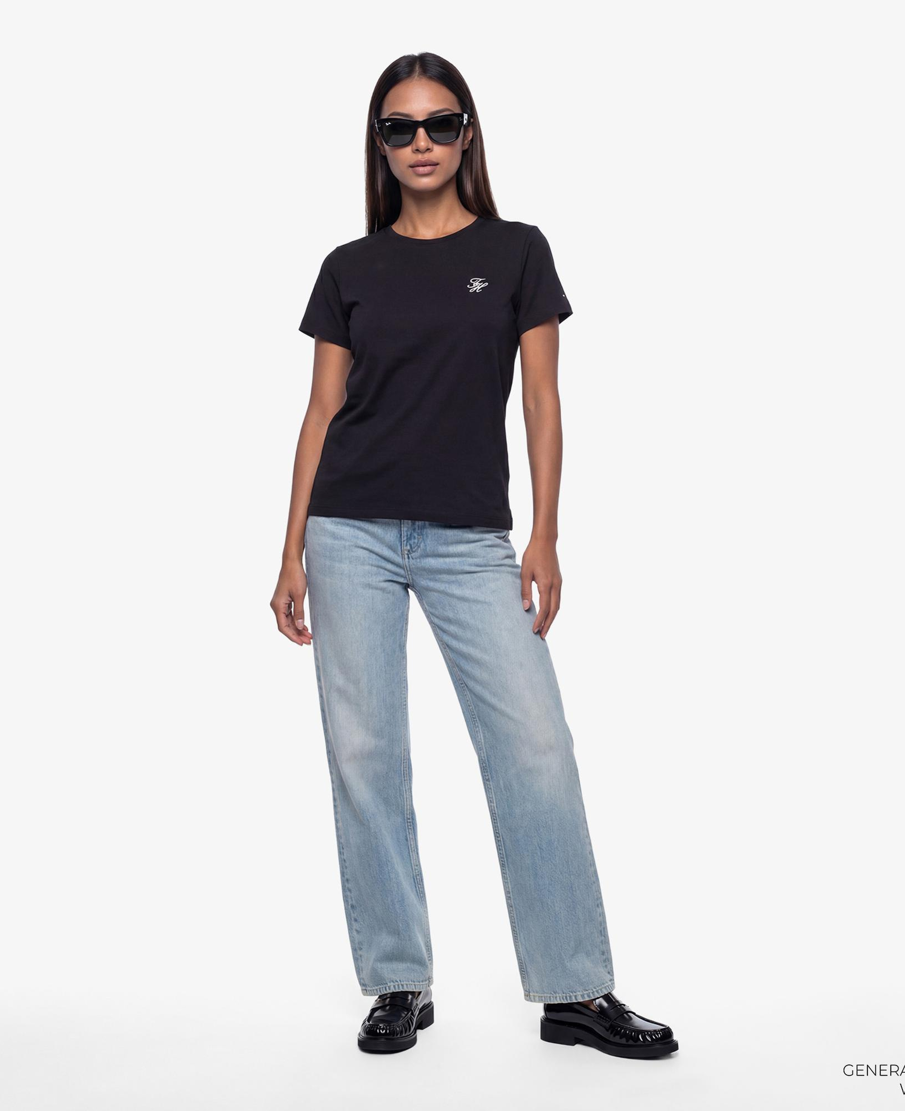 Tommy Hilfiger Script Kadın Siyah T-Shirt