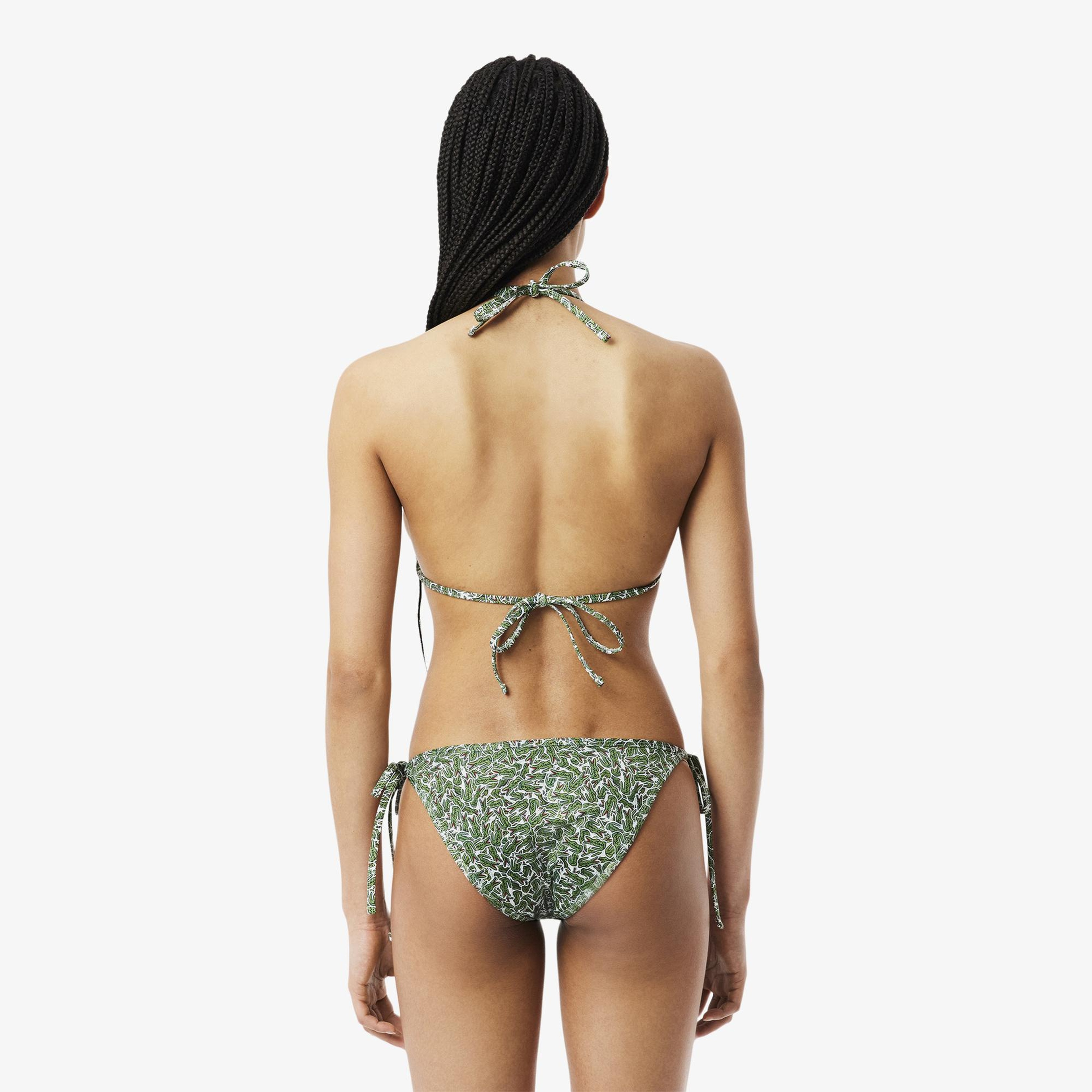 Lacoste Kadın Baskılı Yeşil Bikini Üstü