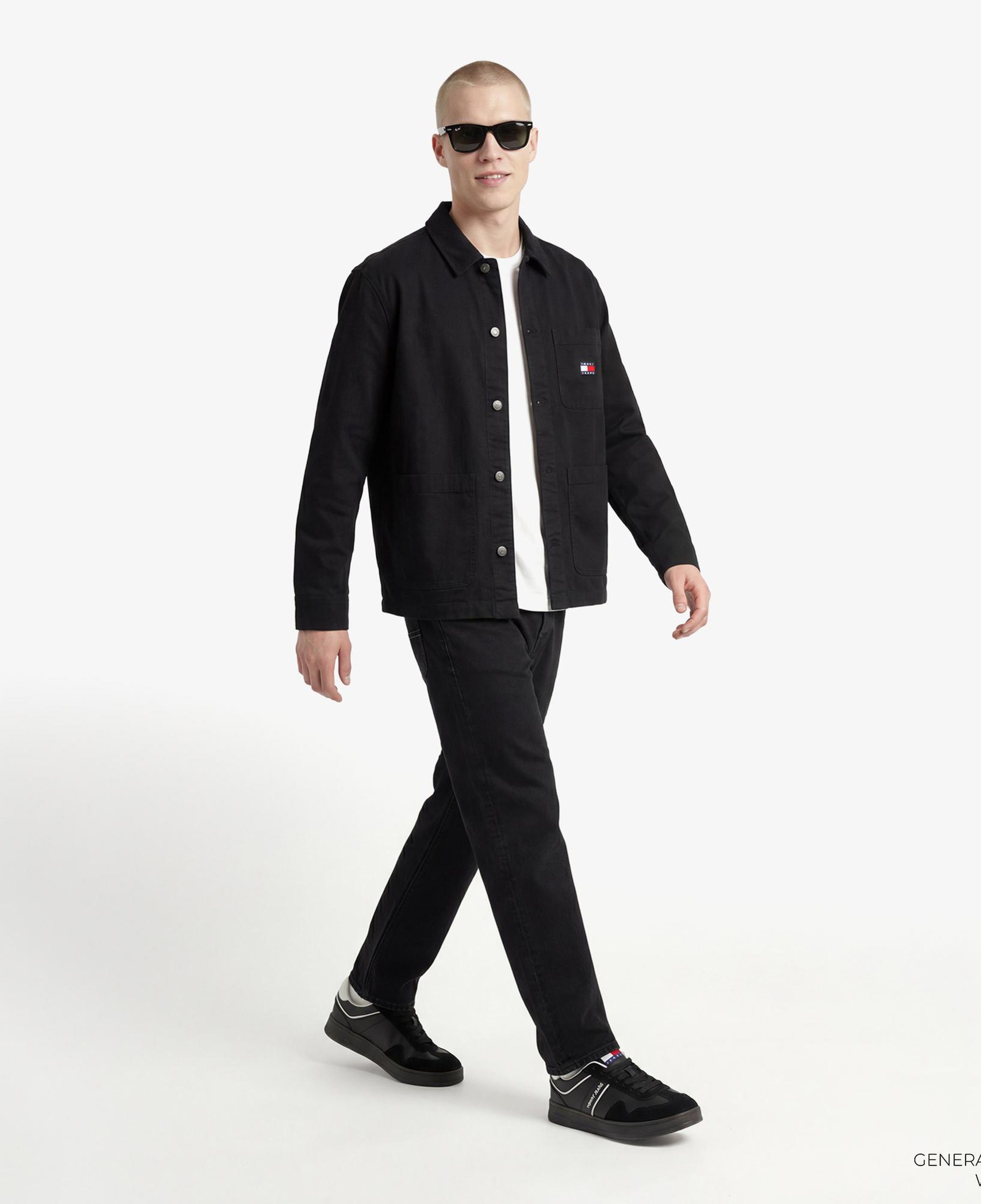 Tommy Hilfiger Overshirt Erkek Siyah Gömlek