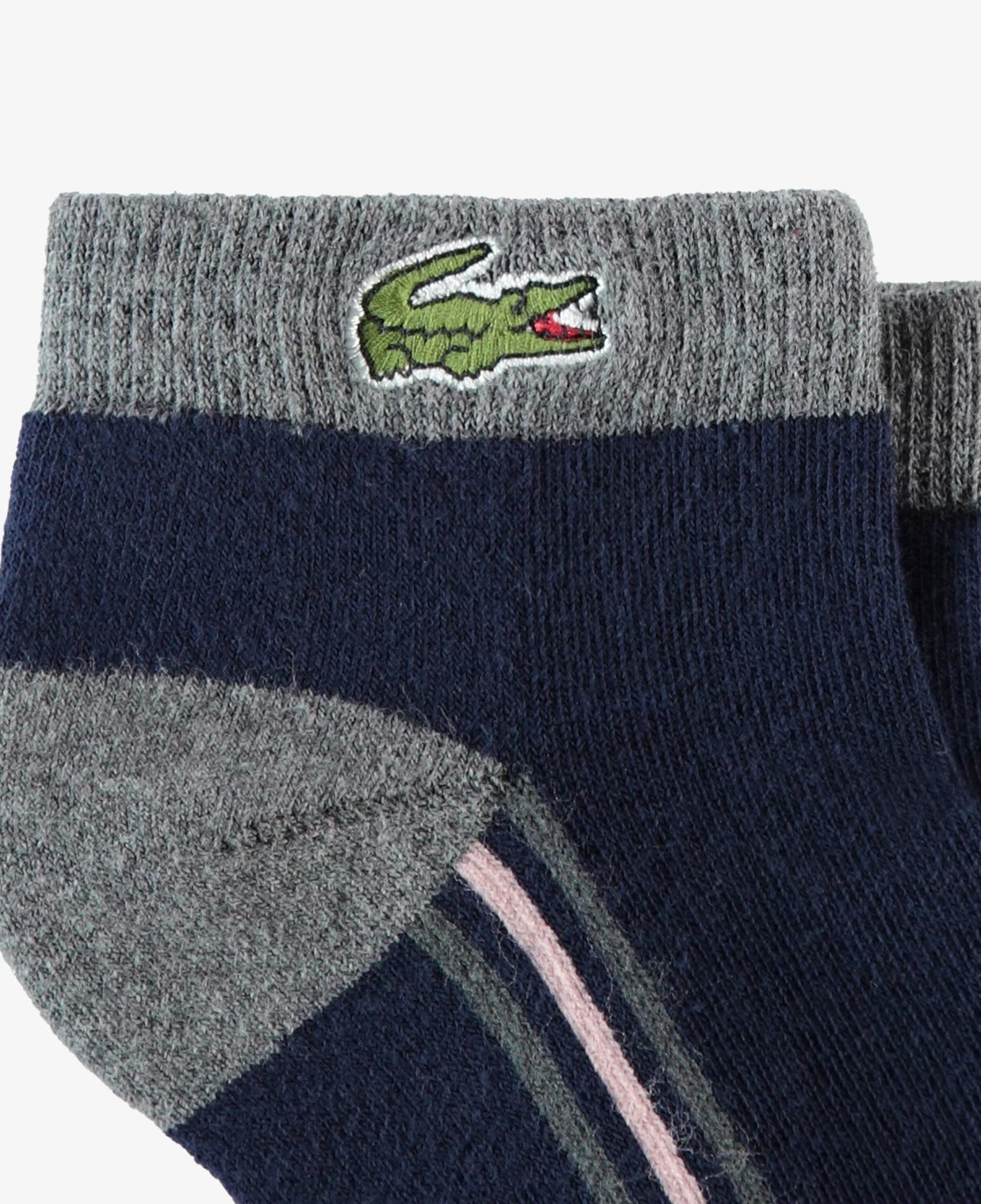 Lacoste Unisex Çizgili Lacivert Çorap