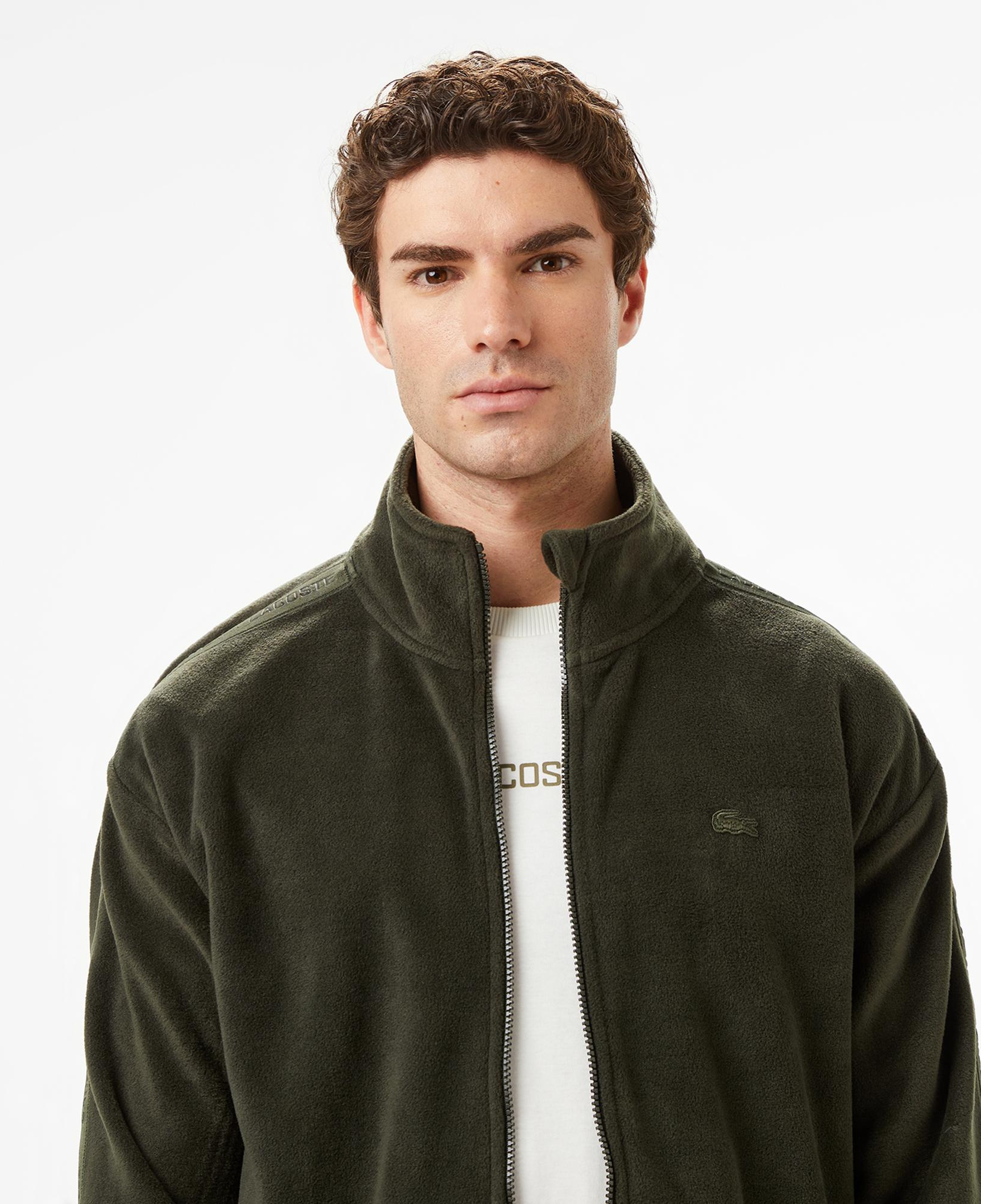 Lacoste Erkek Loose Fit Fermuarlı Haki Sweatshirt