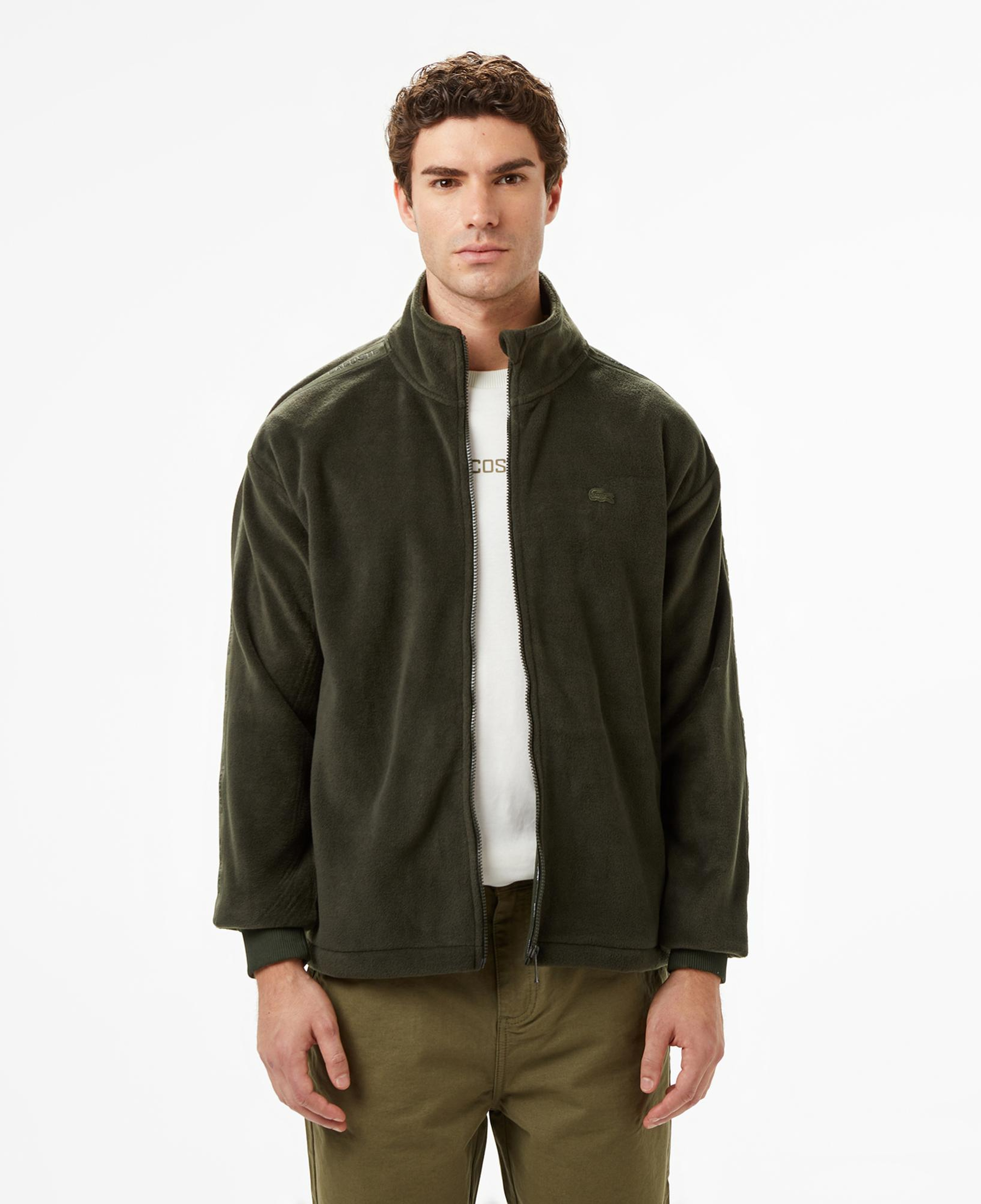 Lacoste Erkek Loose Fit Fermuarlı Haki Sweatshirt