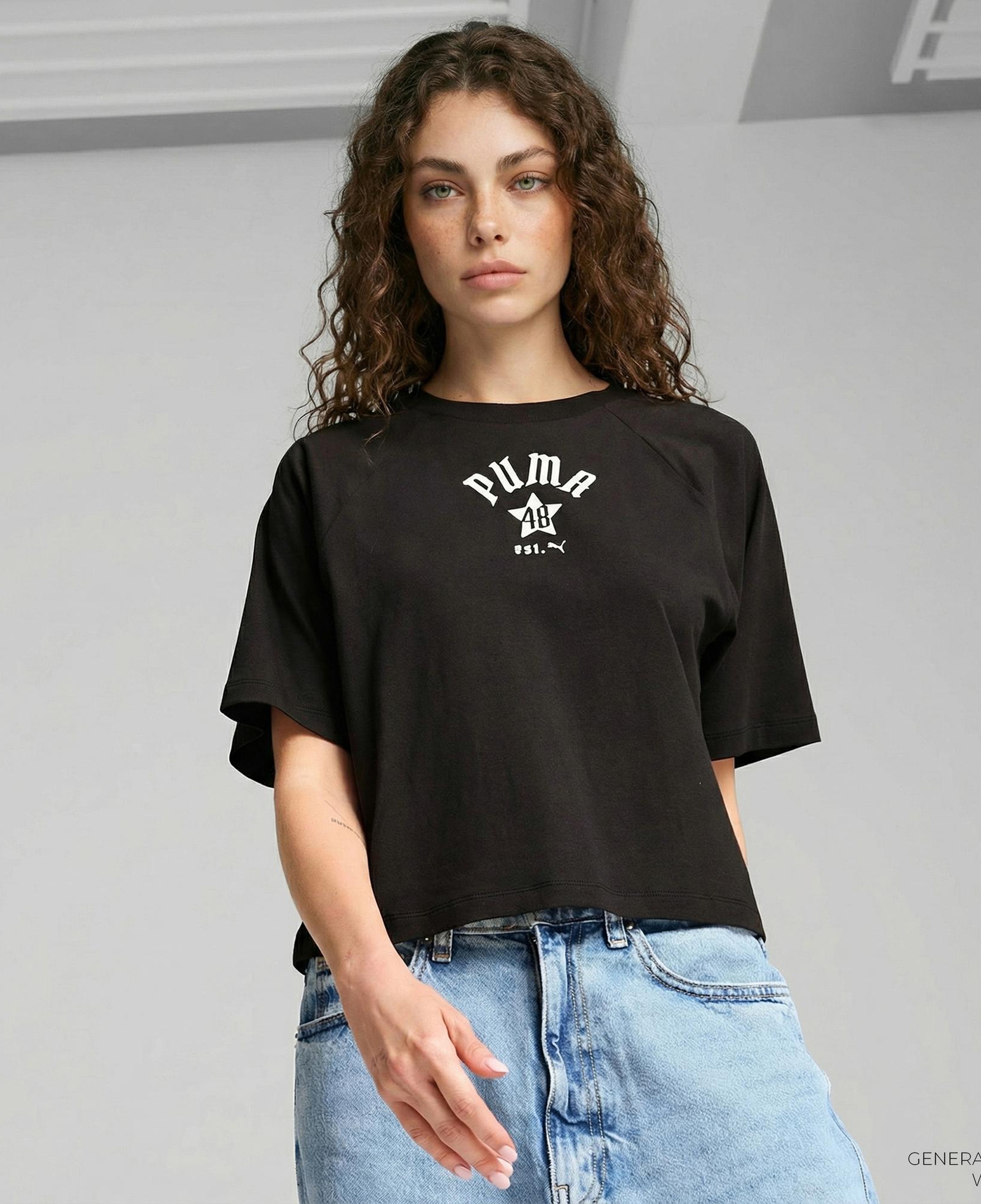 Puma Classics Relaxed Kadın Siyah T-Shirt