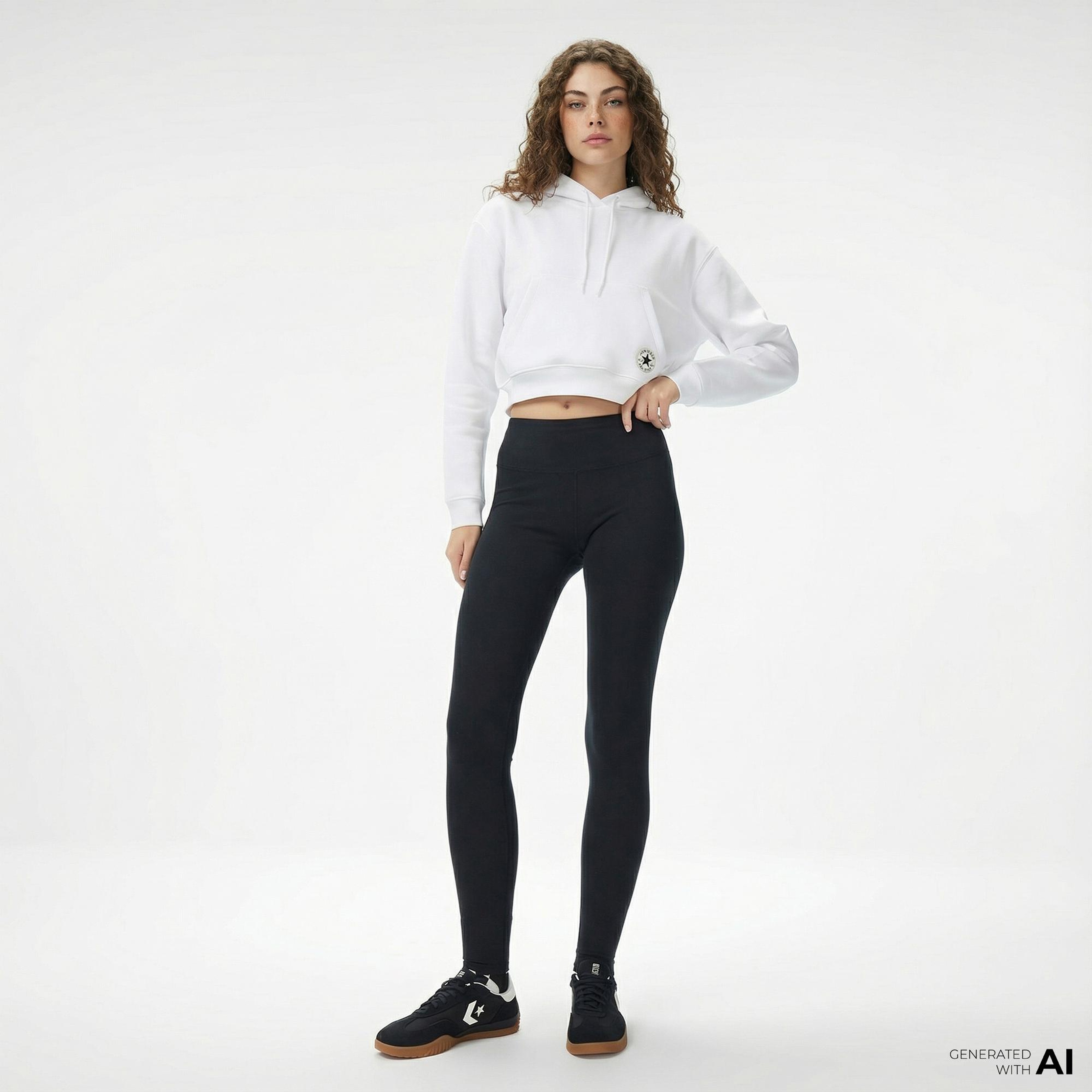 Converse Kadın Siyah Tayt