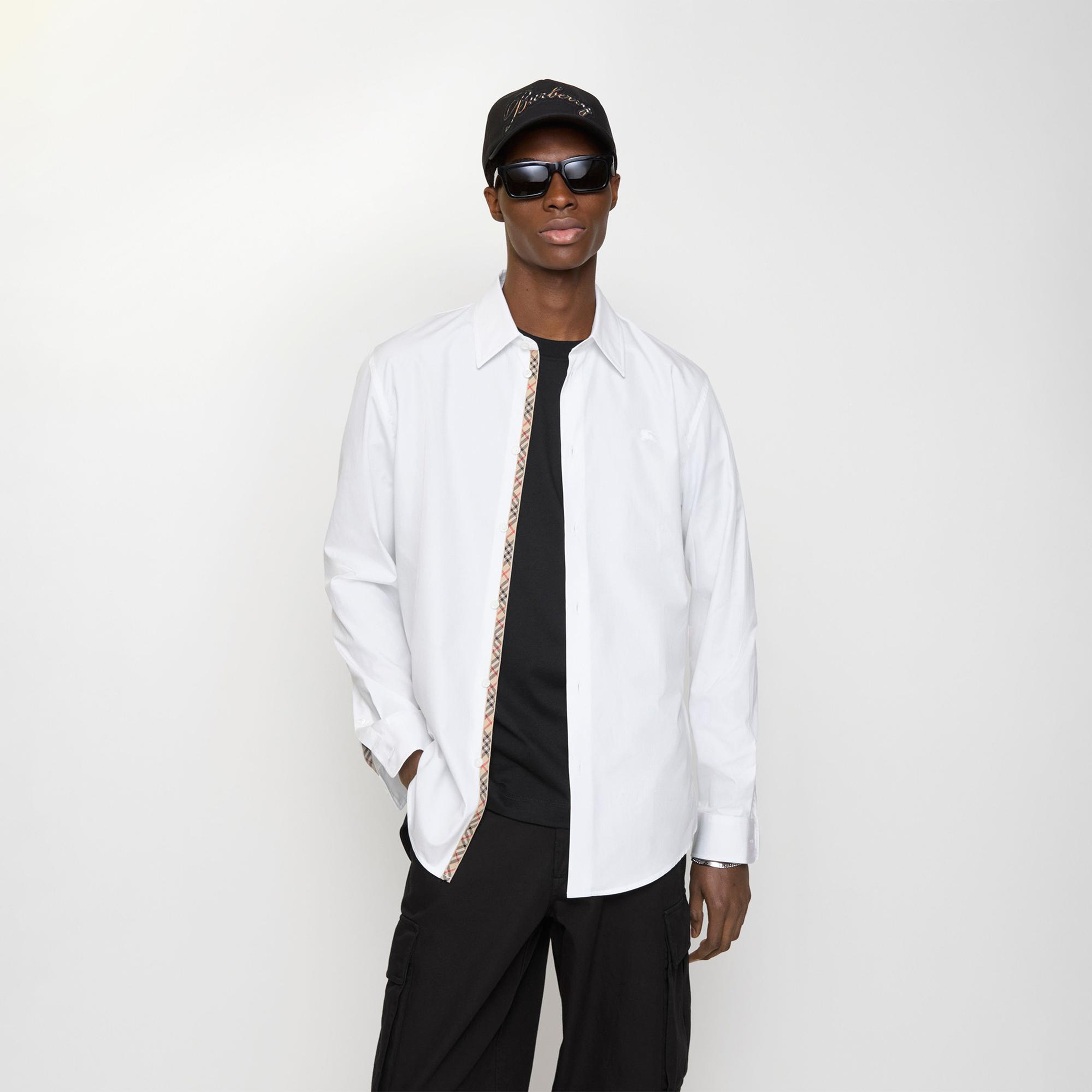 Burberry Slim Fit Cotton Oxford Erkek Beyaz Gömlek