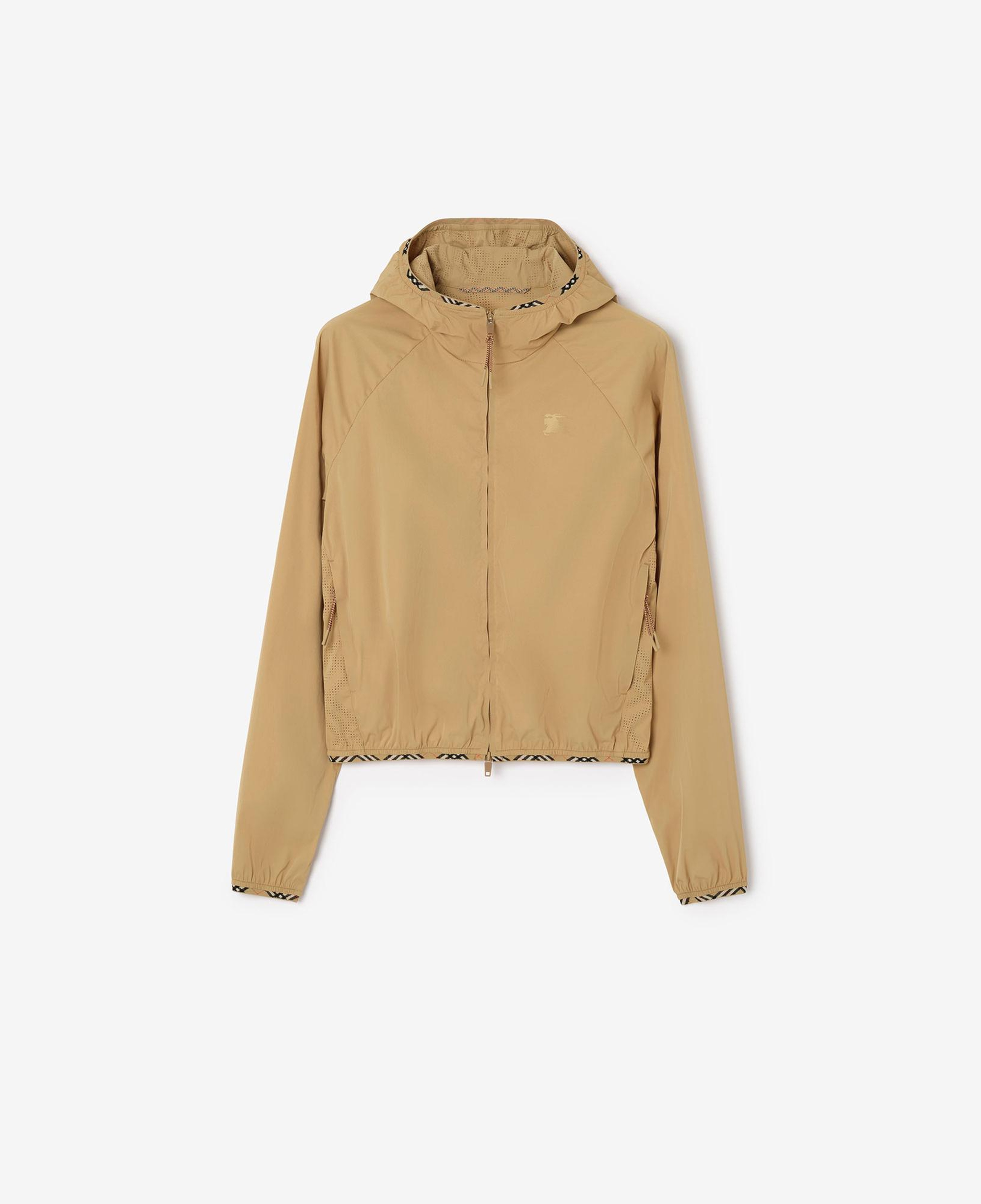 Burberry Stretch Nylon Hooded Kadın Bej Mont