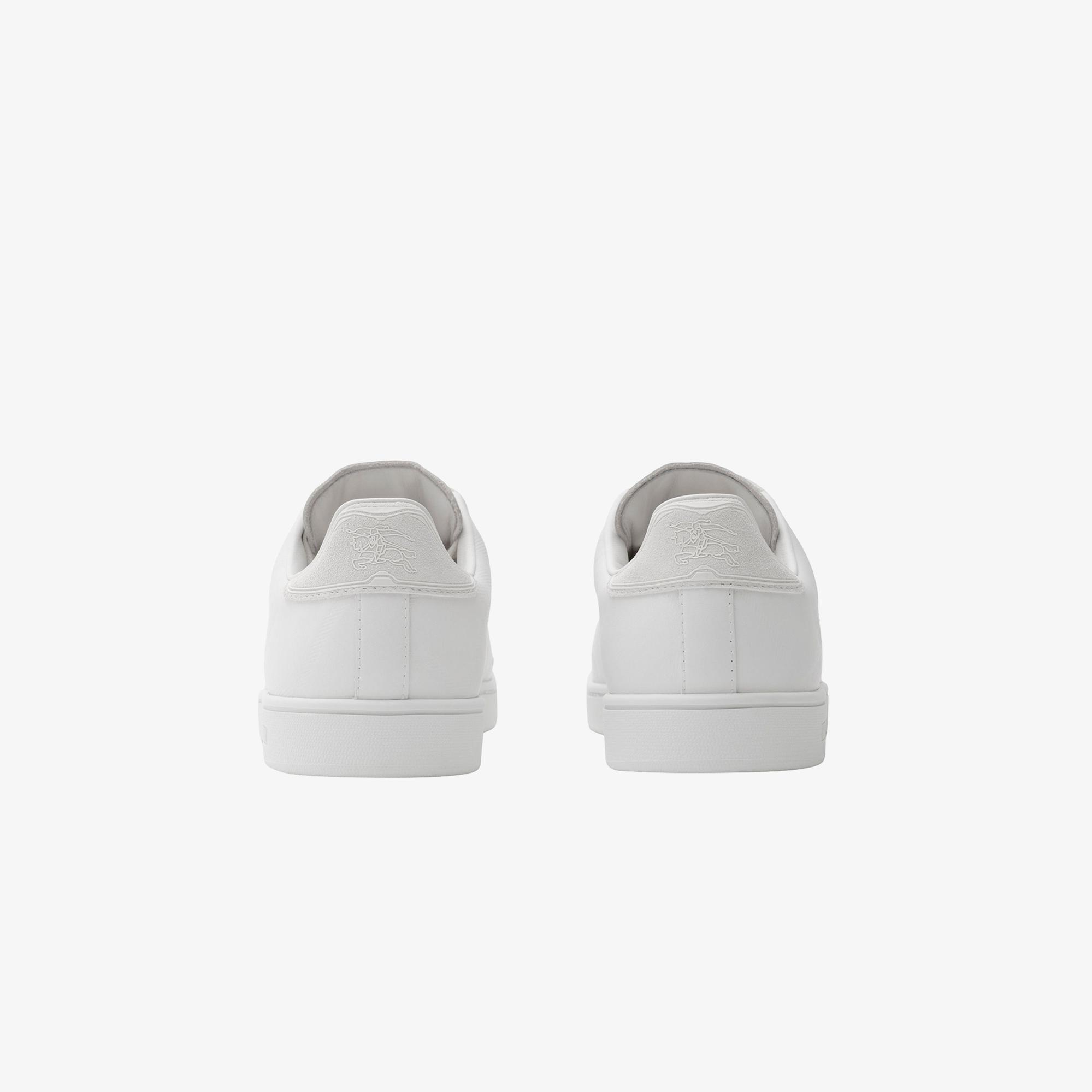 Burberry Embossed Check Leather Set Kadın Beyaz Sneaker