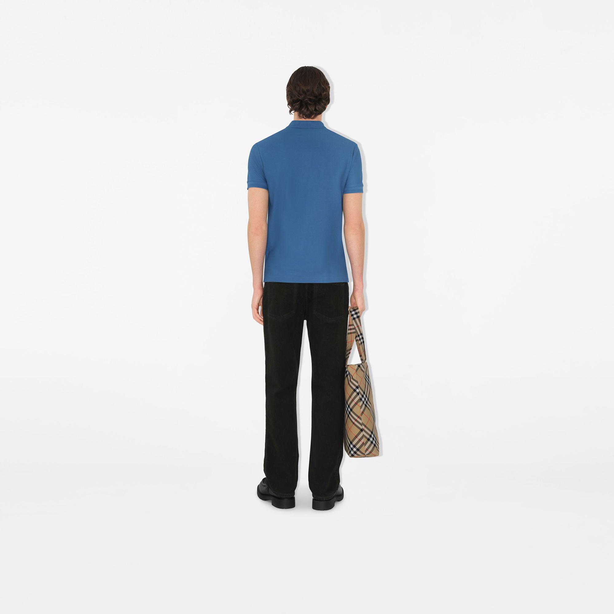 Burberry Cotton Erkek Mavi Polo