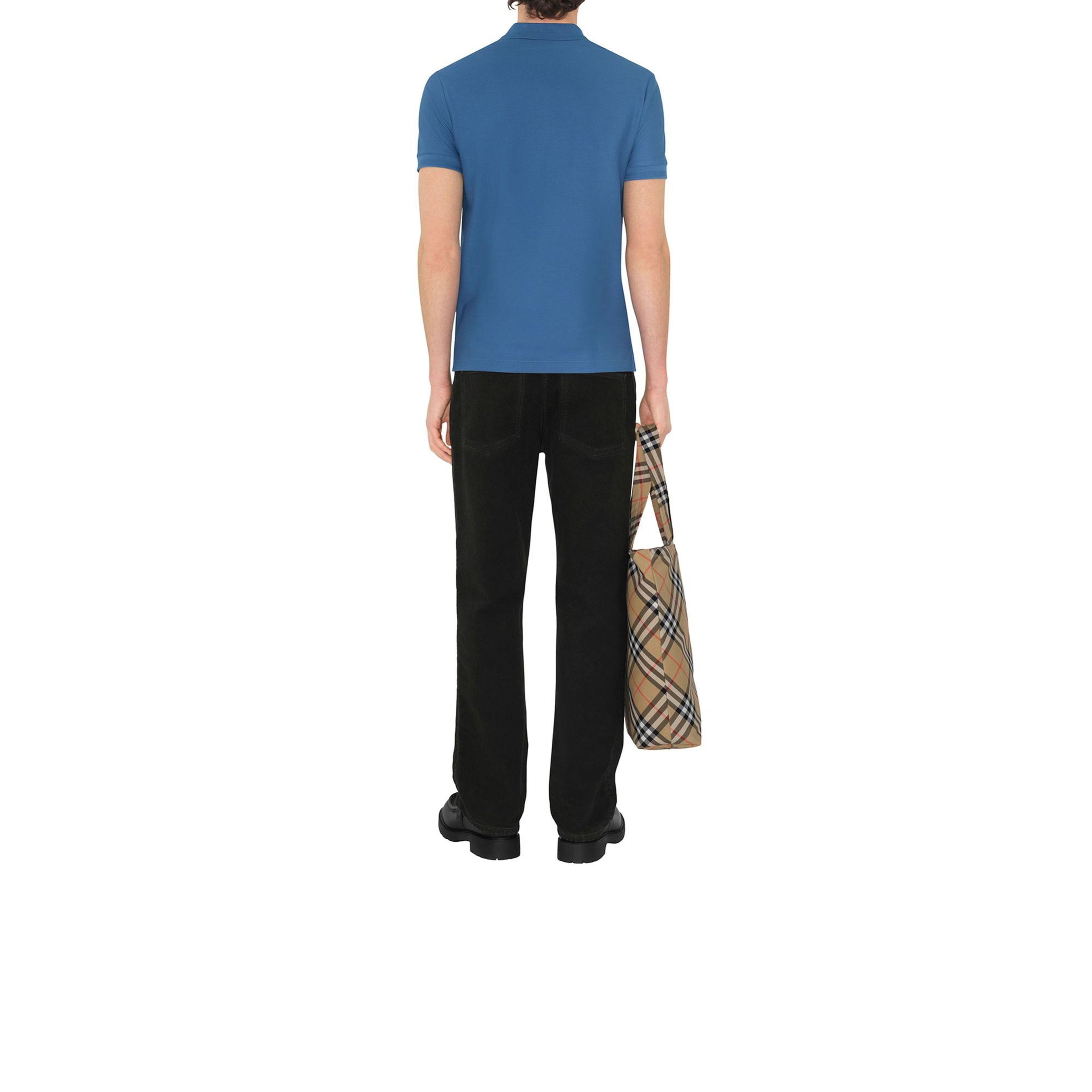 Burberry Cotton Erkek Mavi Polo