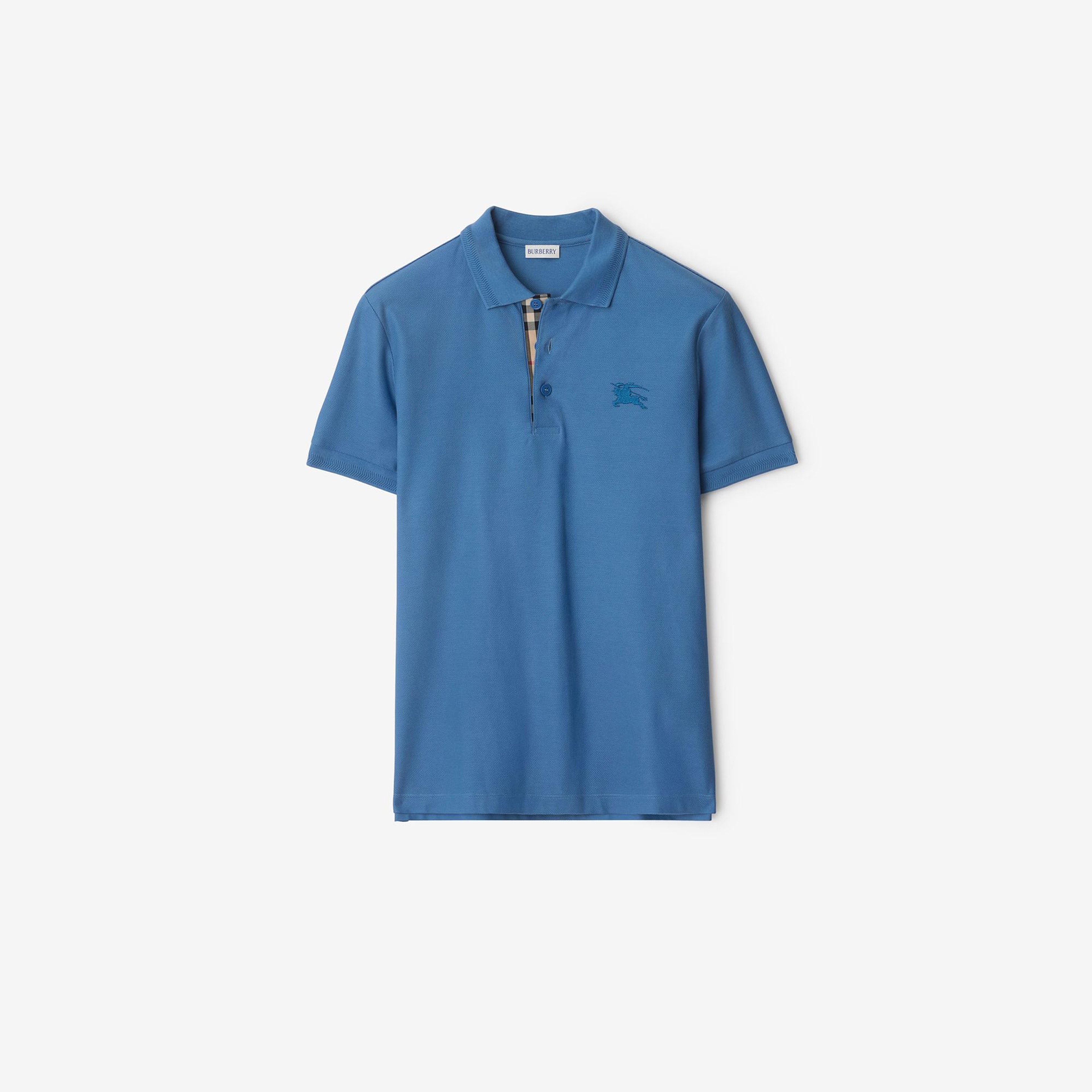 Burberry Cotton Erkek Mavi Polo