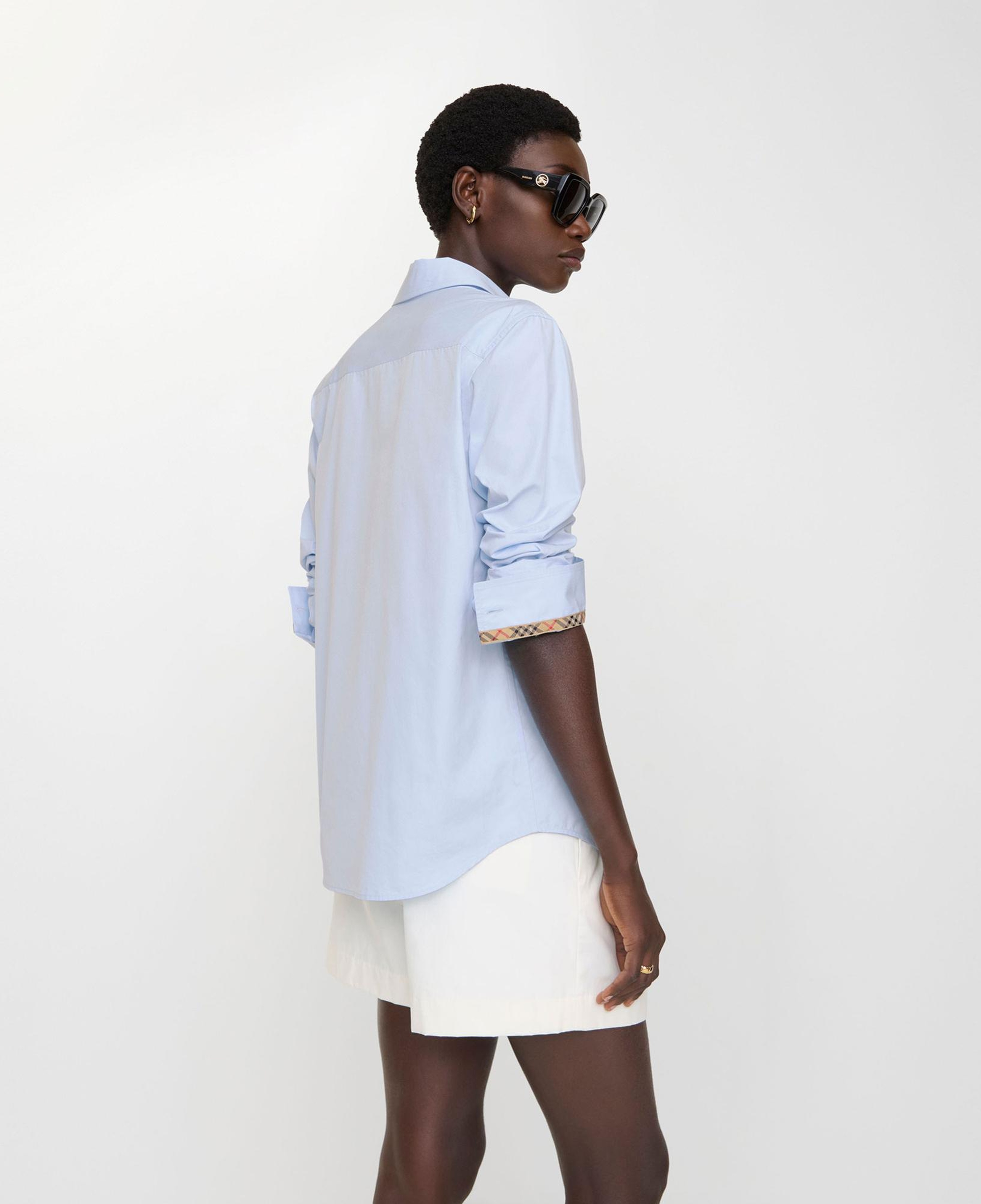 Burberry Regular Fit Cotton Poplin Formal Kadın Mavi Gömlek